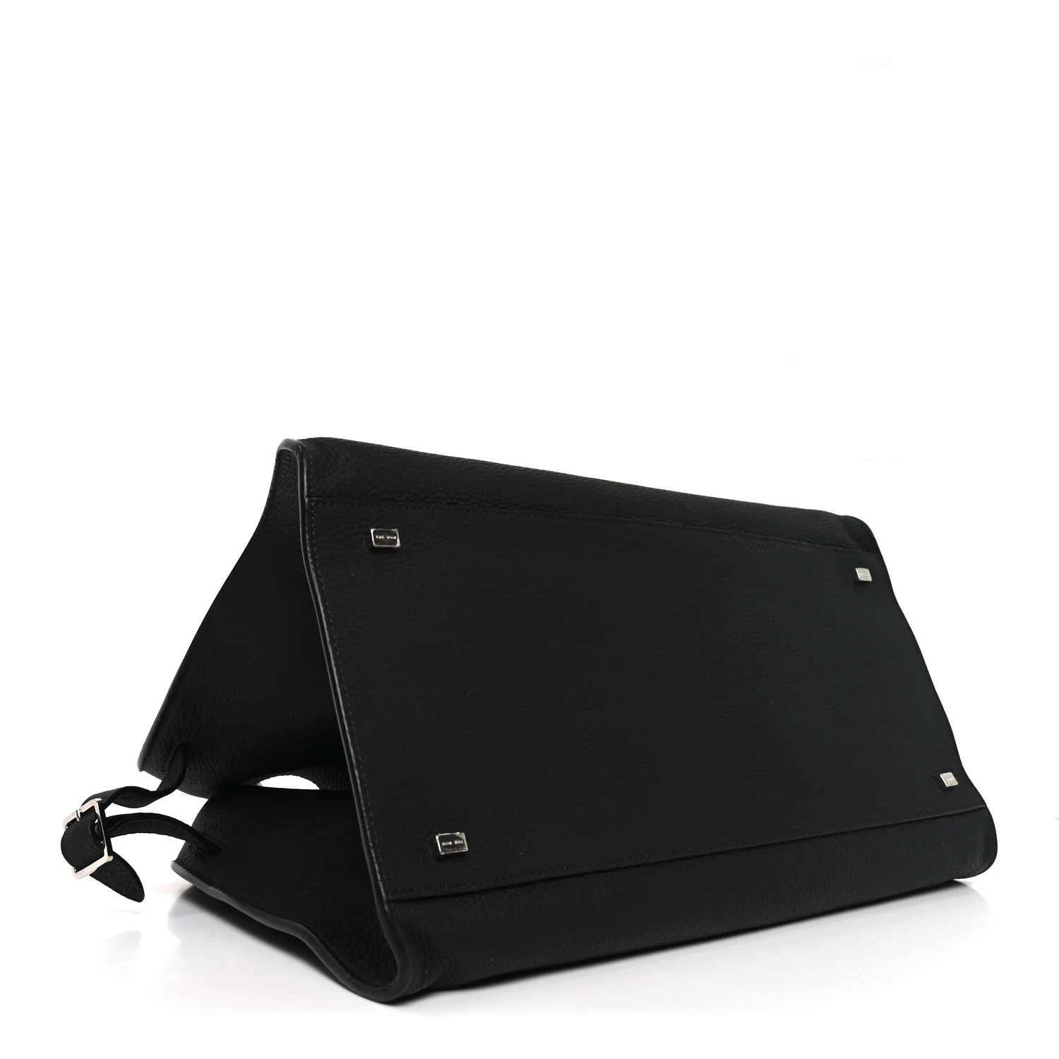 Matte Grained Calfskin Soft Margaux 15 Black