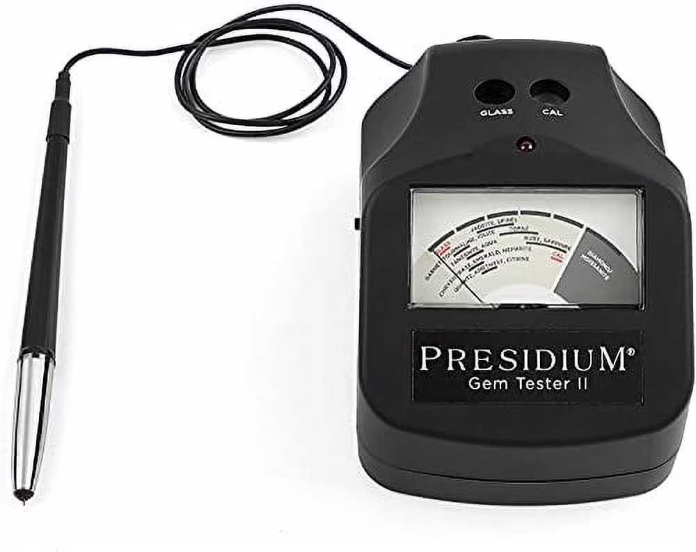 Gem Tester II with Assisted Thermal Calibration for Identifying Diamonds/Moissanites and Common Colored Gemstones