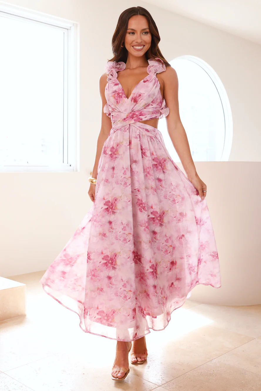 Floral Fantasyland Maxi Dress Purple