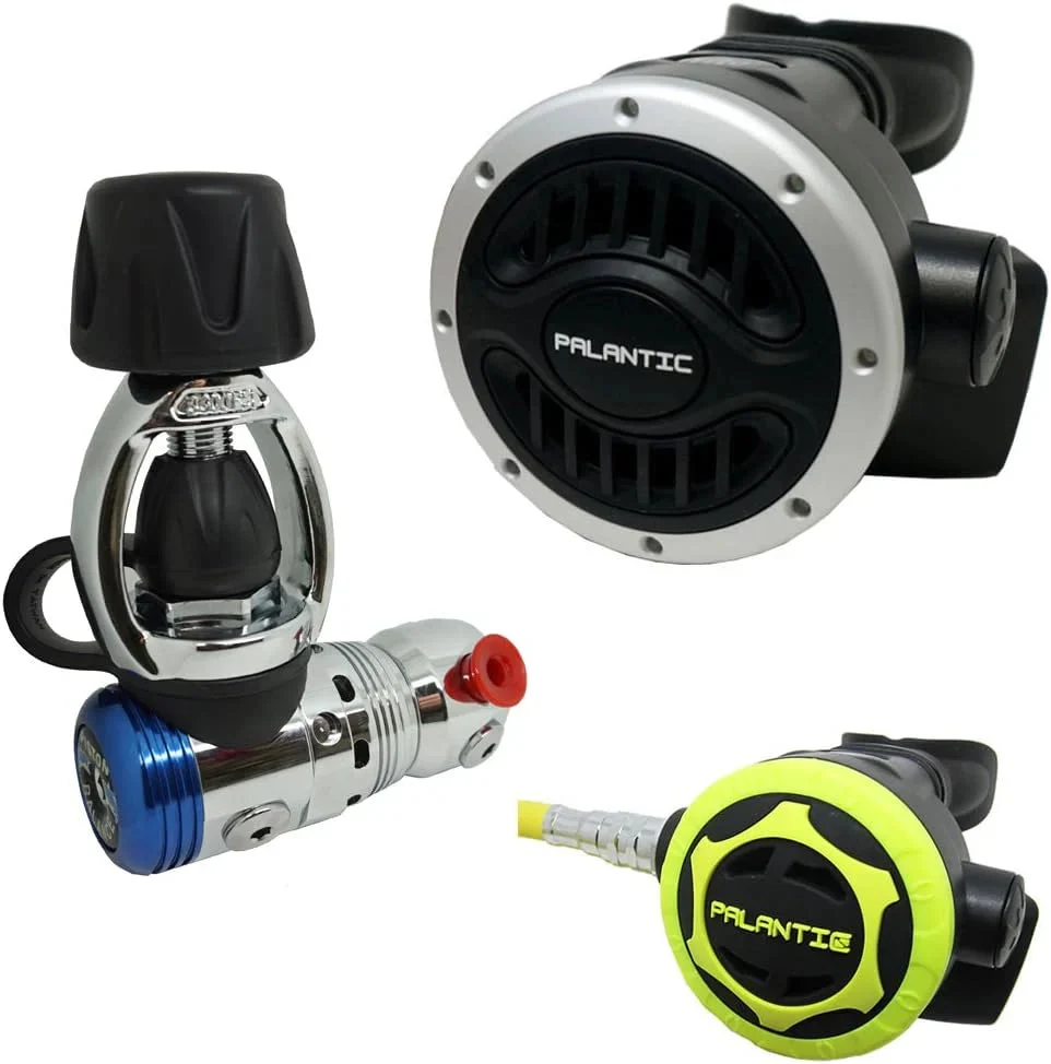 Yoke Regulator & Octopus Combo for Scuba Diving | High-performance Over-balanced Regulator, Silicone Mouthpiece, 27" Hose, Large Purge…