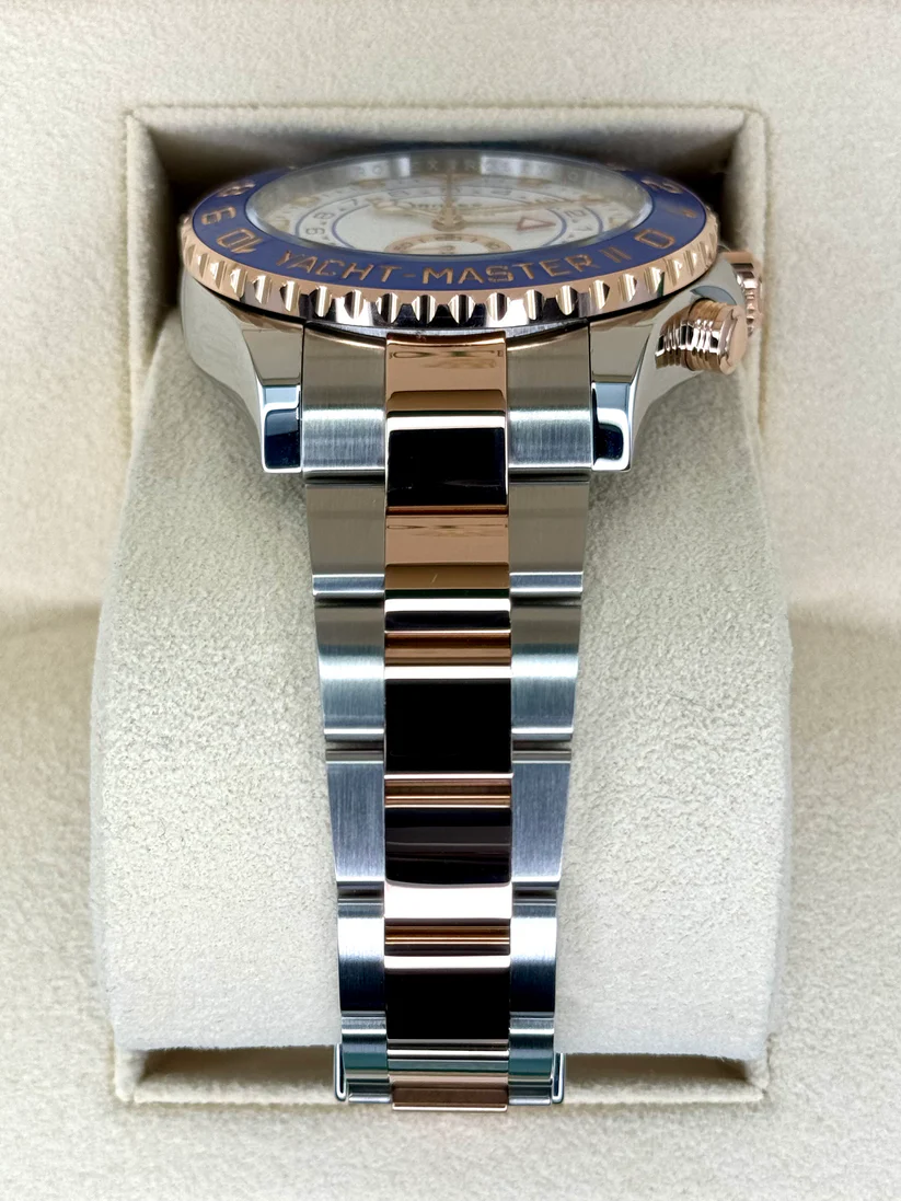 [Super Clone]Rolex Yacht-Master II Two Tone Steel Rose Gold White Dial Watch 116681