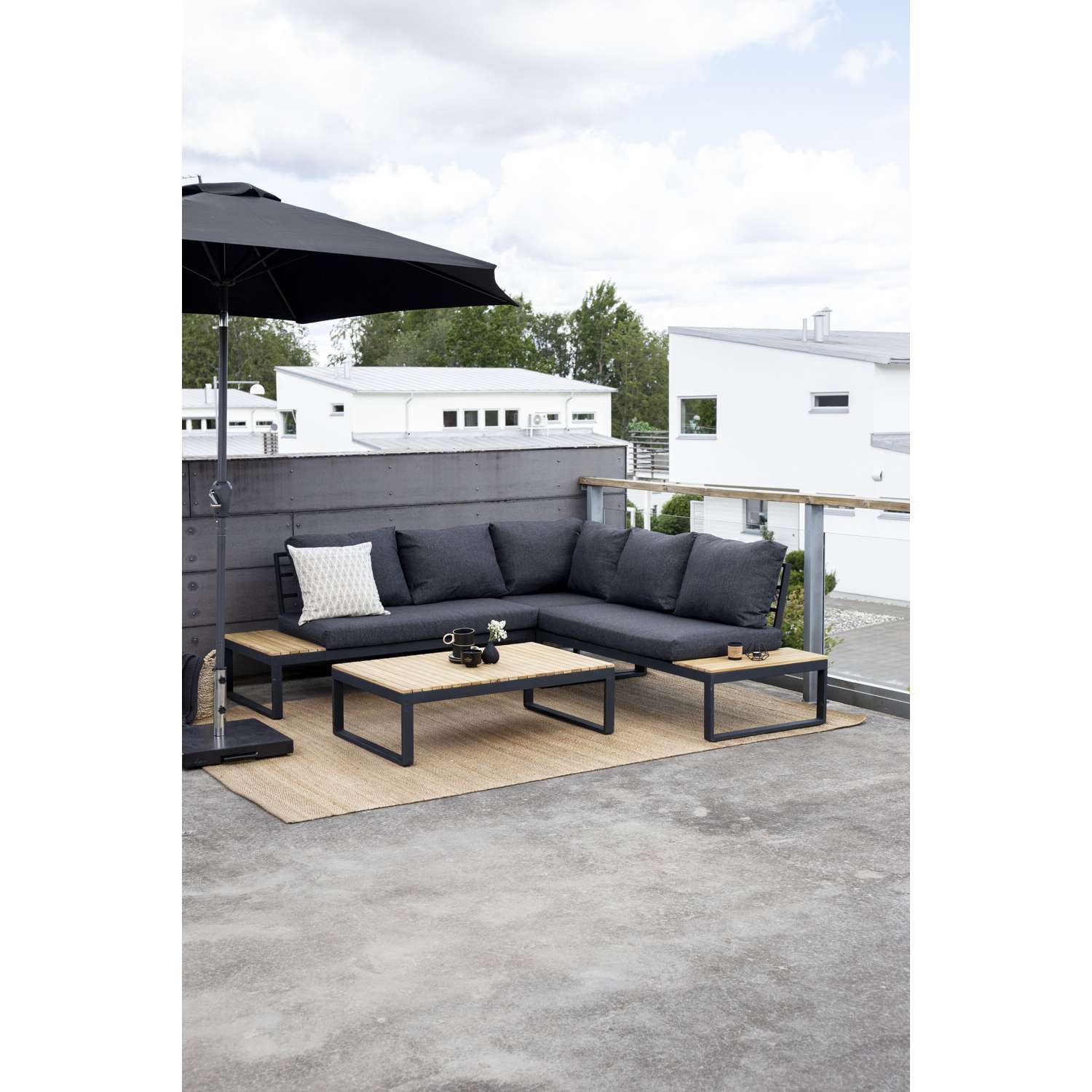 Venture Home Panama Hoekbankset - Zwart