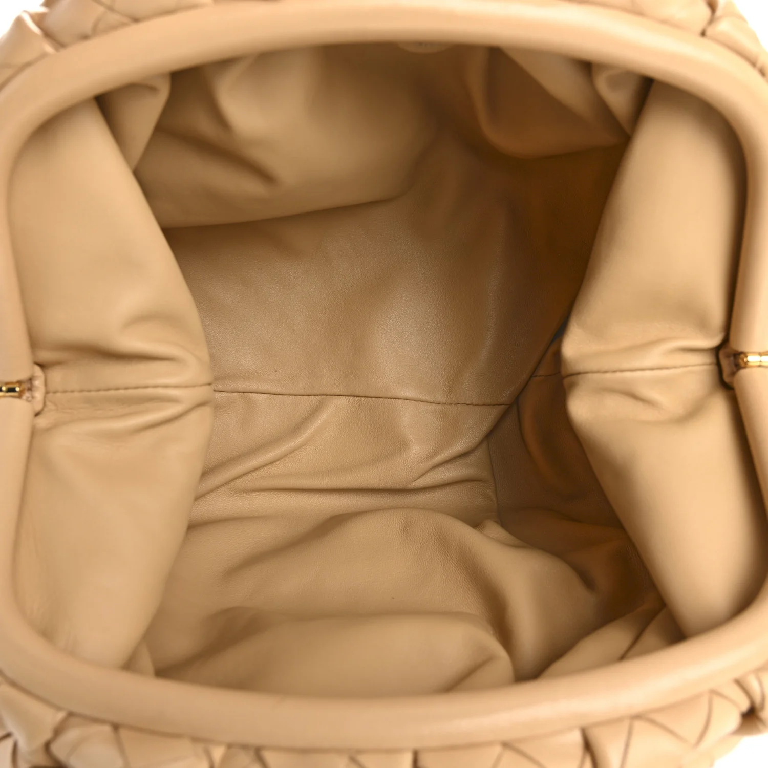 Nappa Maxi Intrecciato The Pouch Oversized Clutch Almond