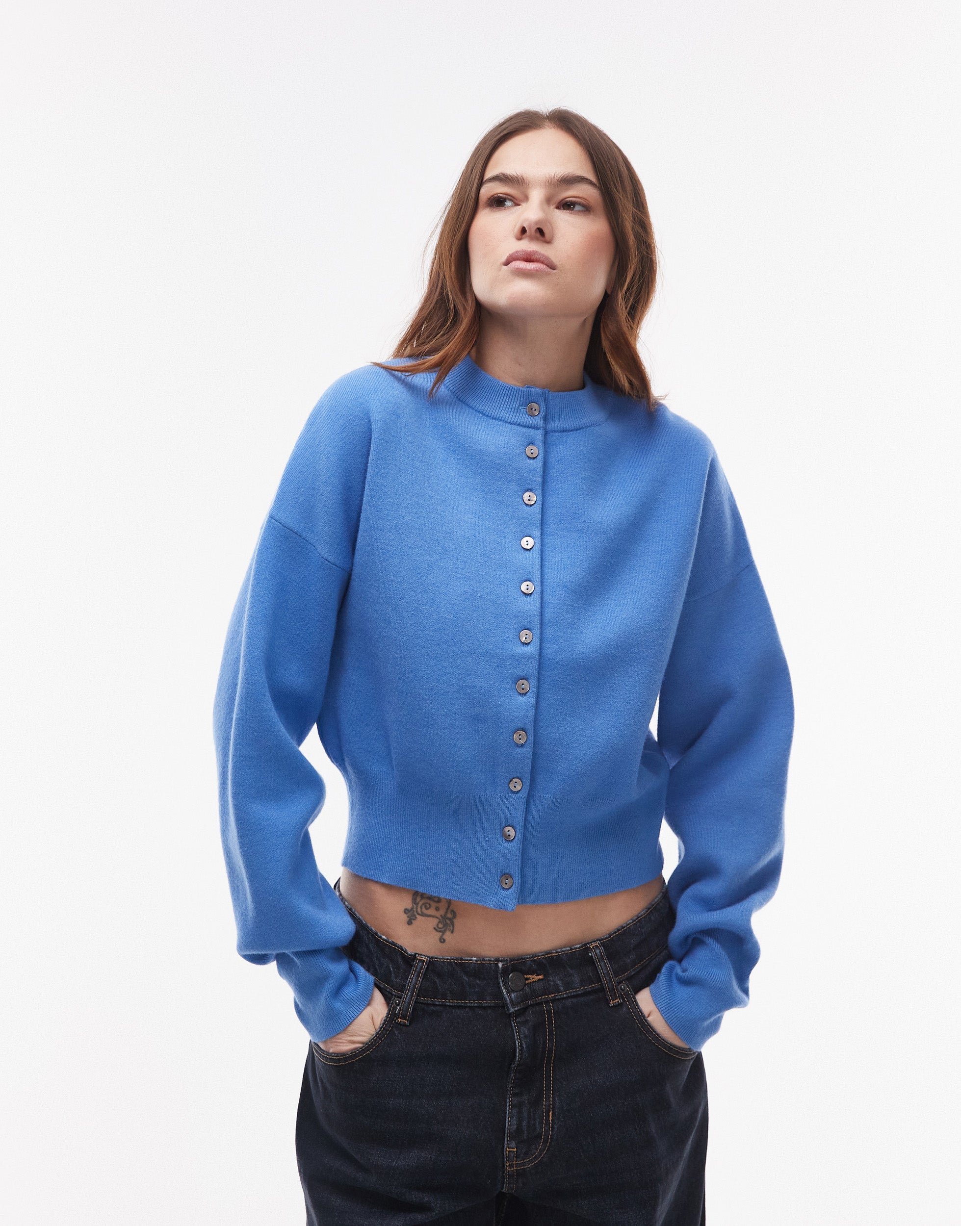 VERO MODA® Topshop knitted compact fitted waist cardi