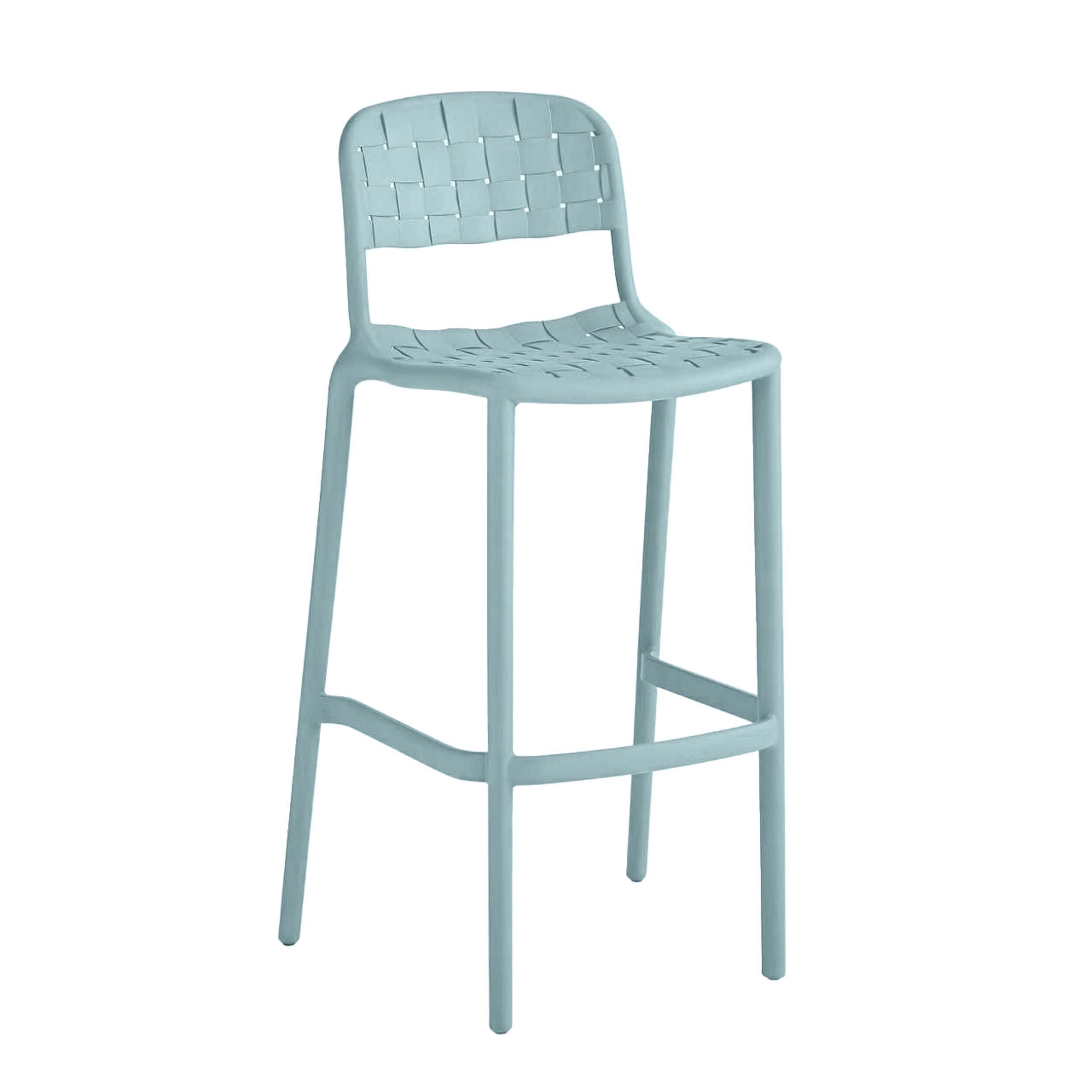 Em Weave Bar Stool Steely Green
