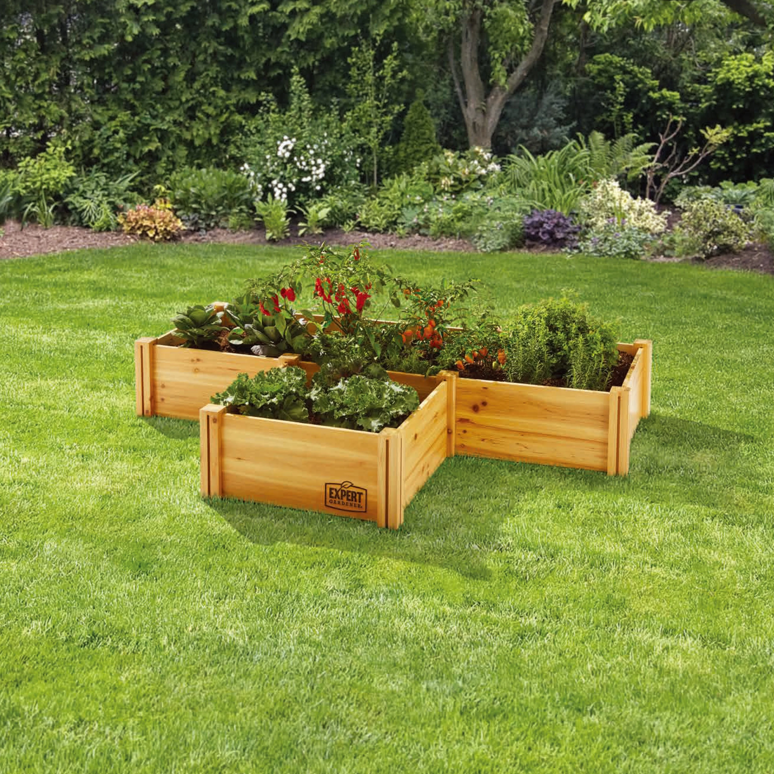 Outdoor Wood Garden Bed, 7.4 ft L x 2 ft W x 10.6 in H - Image 5