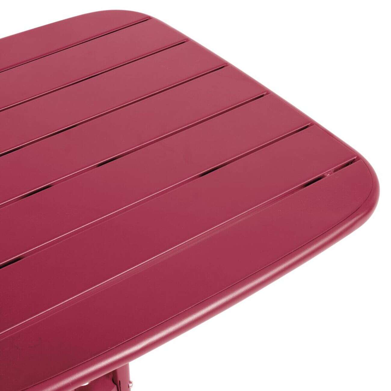 Table de jardin haute Fun métal rouge 60x60xH100cm