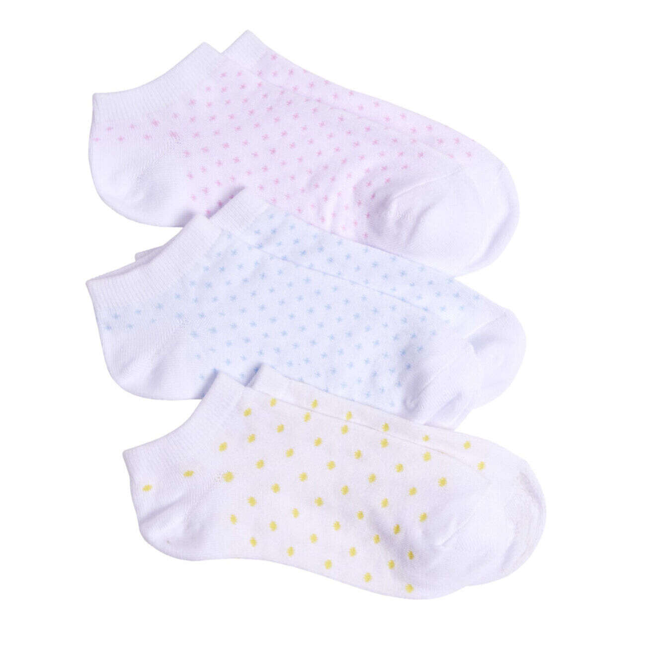 Chaussettes enfant fille tige courte polycoton 3 paires 31/35