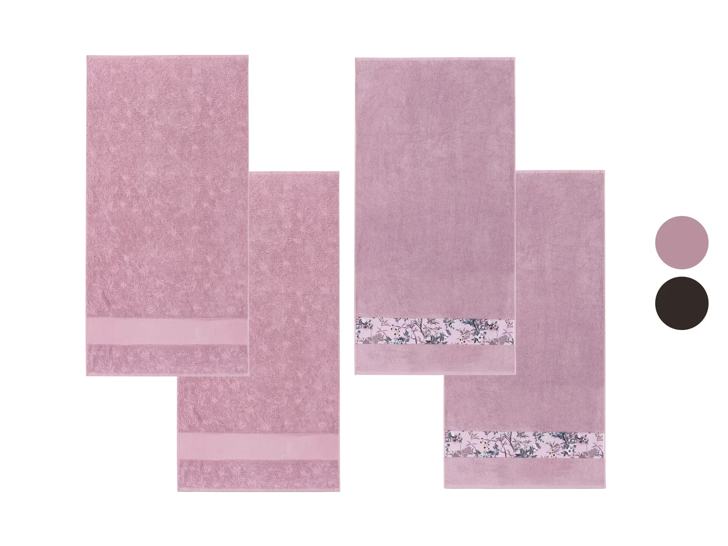 LIVARNO home Lot de 2 serviettes invits en ponge, 30 x 50 cm