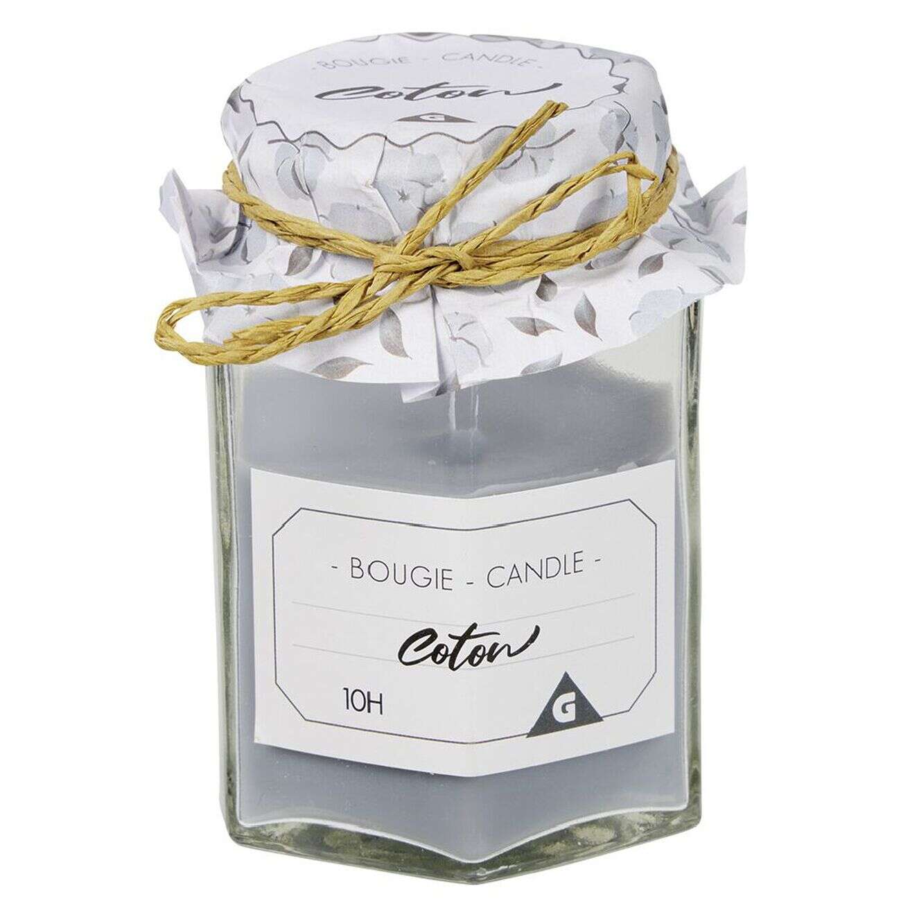 Bougie parfumée dans verre imitation pot de confiture