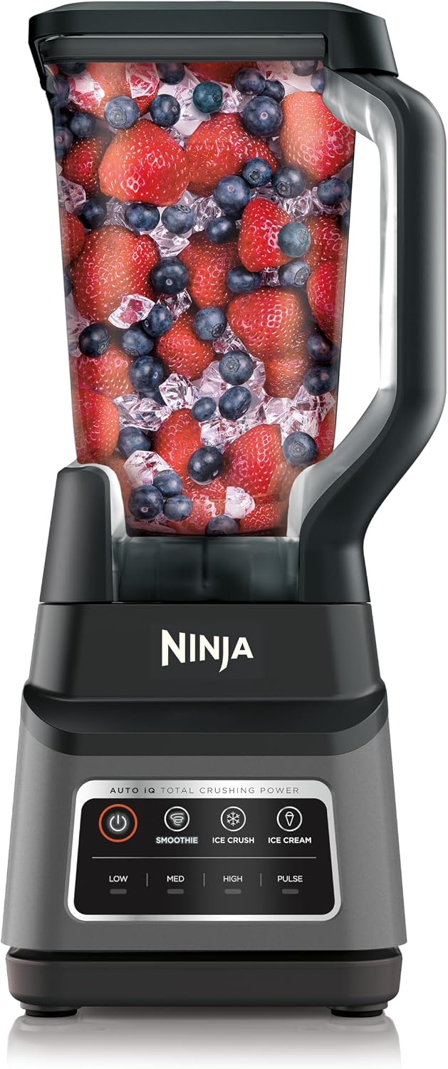 Ninja Professional Plus Blender, Auto-iQ, 1400W, 72oz Pitcher, BN701| 1400 peak-watt motor, 3 Auto-iQ presets for smoothies, frozen drinks & ice creamTotal Crushing bladesDishwasher safe