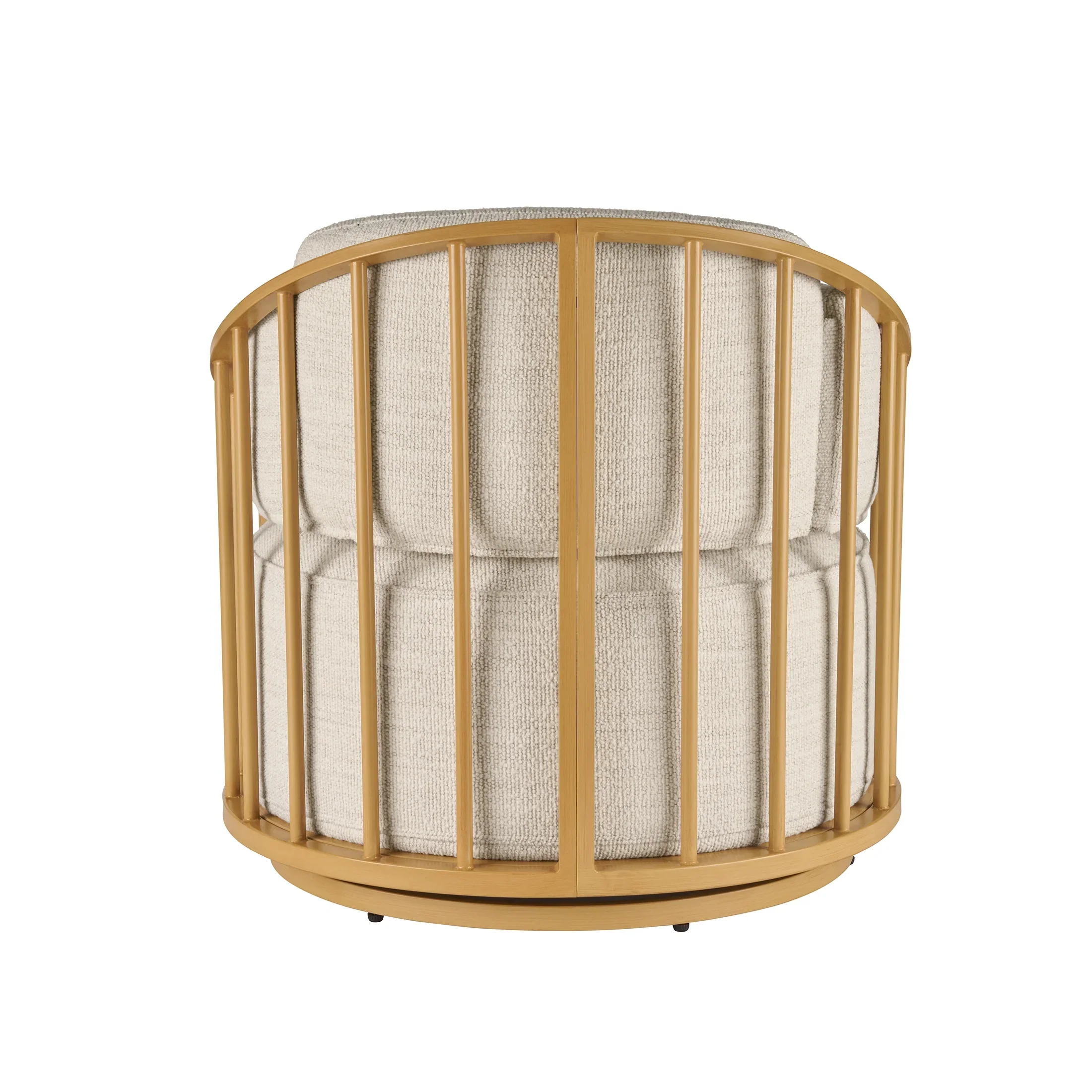 Better Homes & Gardens Lillian Swivel Birdcage Accent Chair, Cream Linen