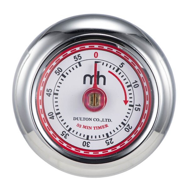 Dulton timer Ø7 cm silver barleycorn