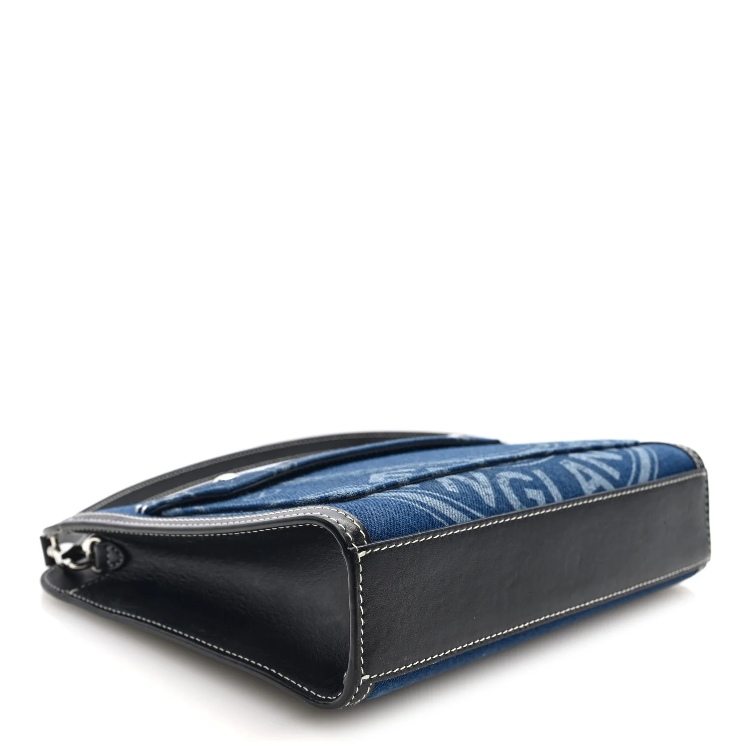 Denim Smooth Calfskin Mini Pocket Bag Blue