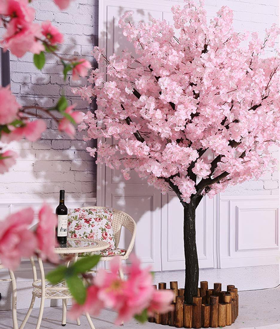 Artificial Cherry Blossom Trees Handmade Light Pink Tree Indoor Outdoor Home Office Party Wedding (5ft Tall/1.5M)