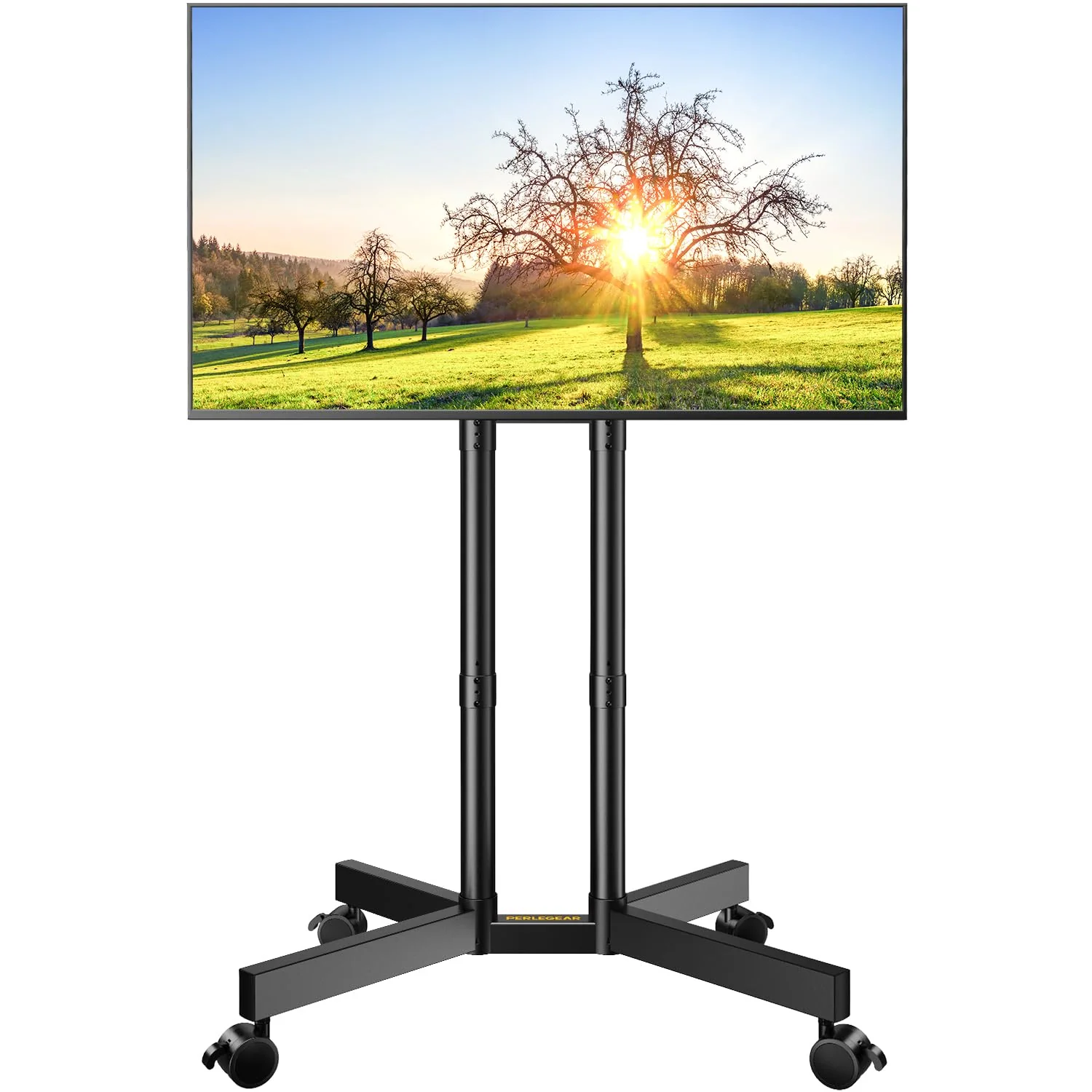 Perlegear Rolling TV Stand. Mobile TV Stand for 32-70 inch TVs