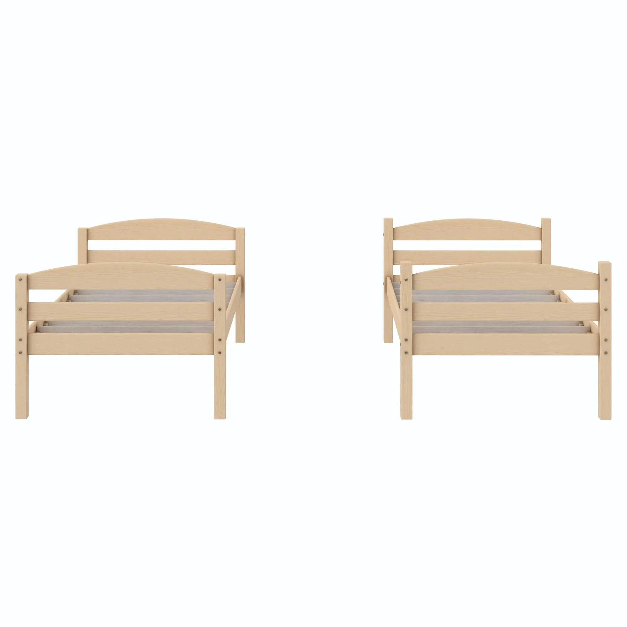 Better Homes & Gardens Leighton Solid Wood Twin-over-Twin Convertible Bunk Bed, Vanilla