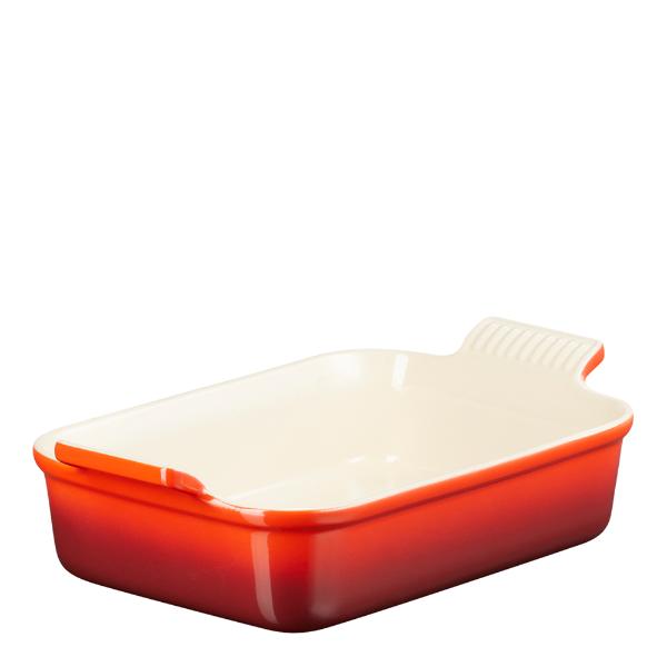 Heritage rektangulær ildfast form 26x19 cm cerise