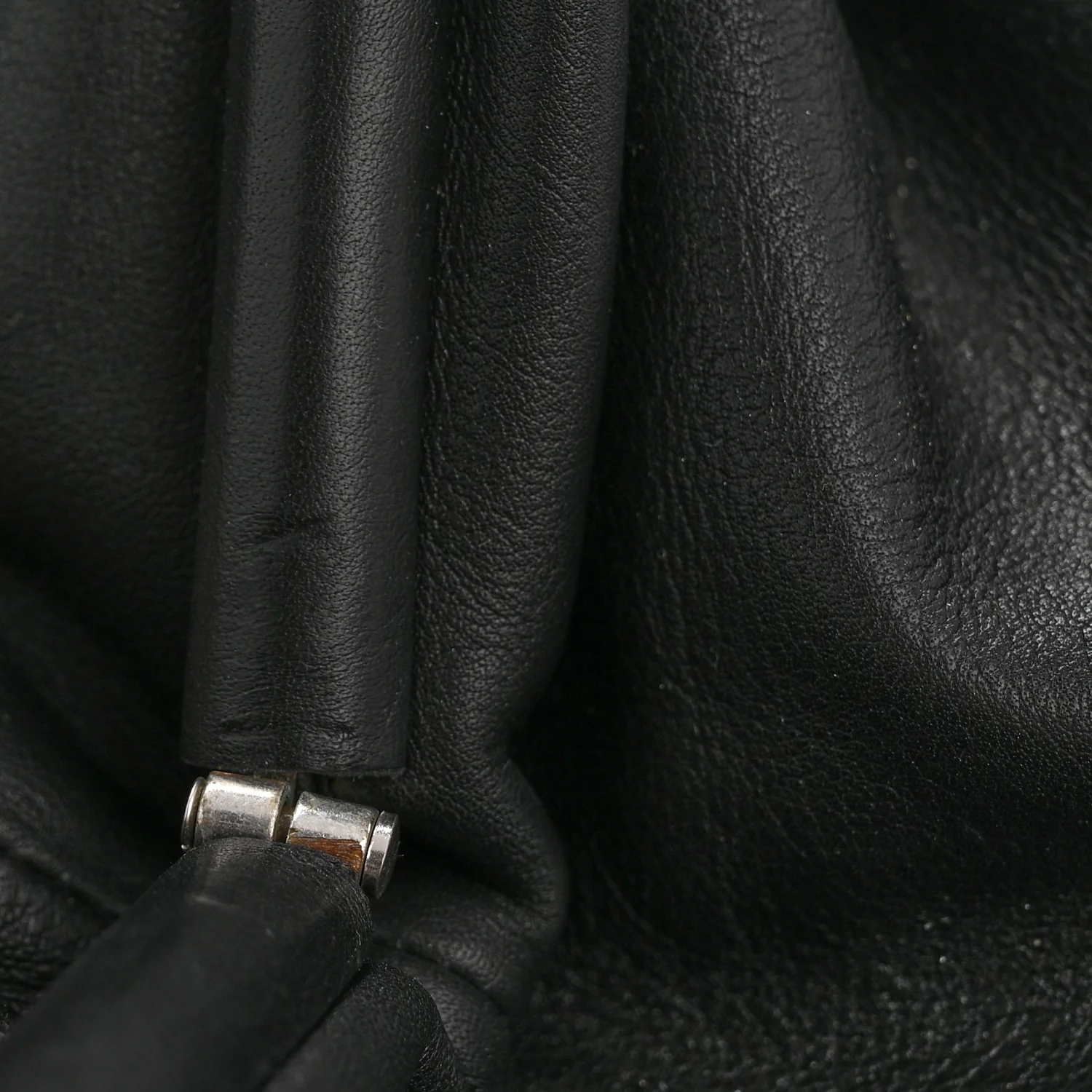 Smooth Butter Calf The Pouch Oversized Clutch Black