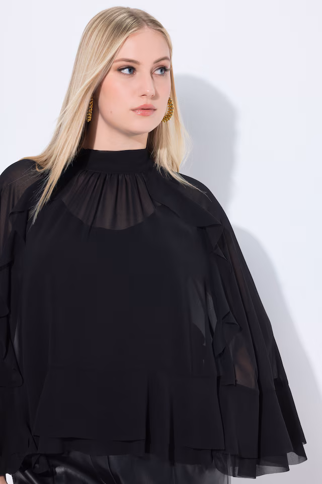 Chiffon Cape Blouse