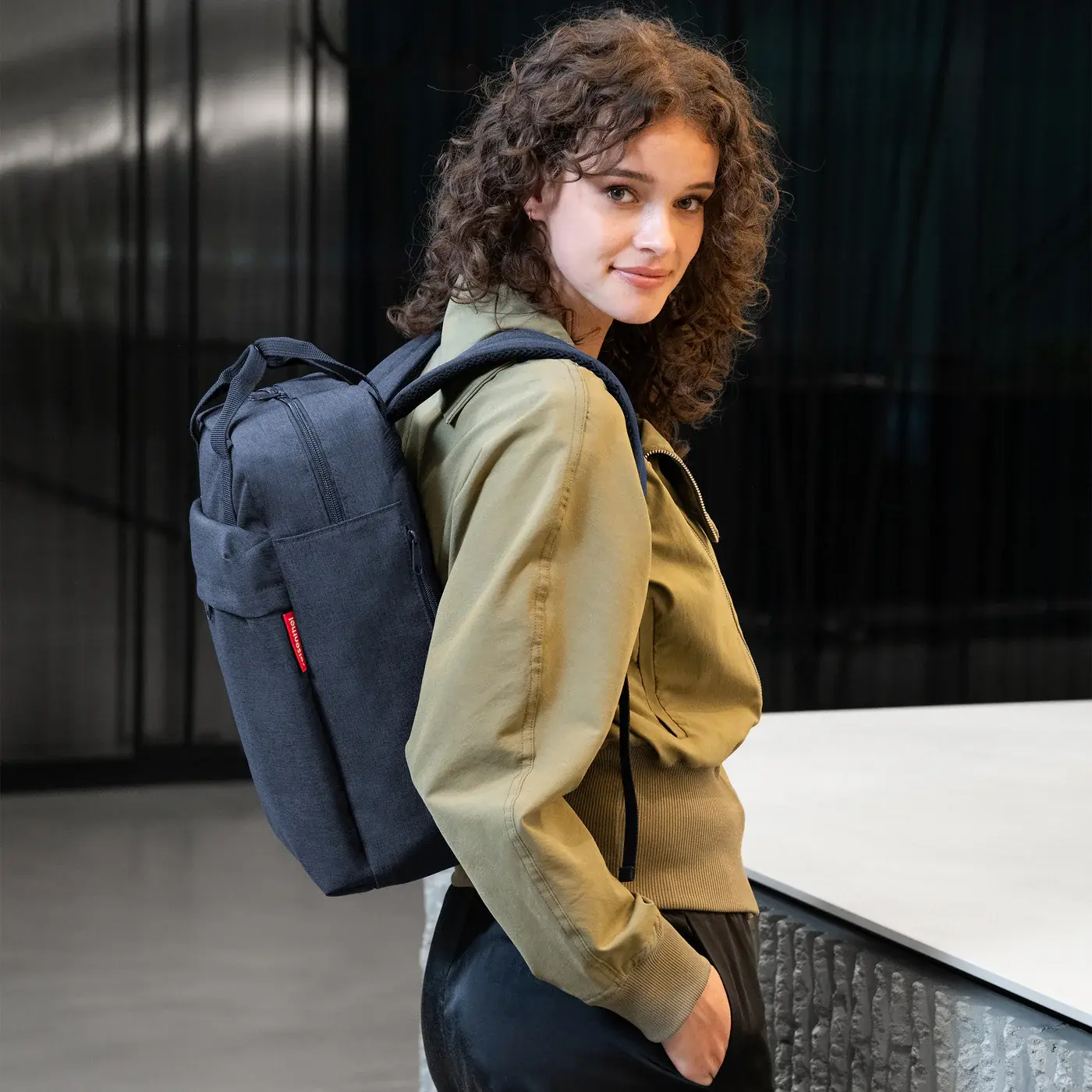 allday backpack M twist navy