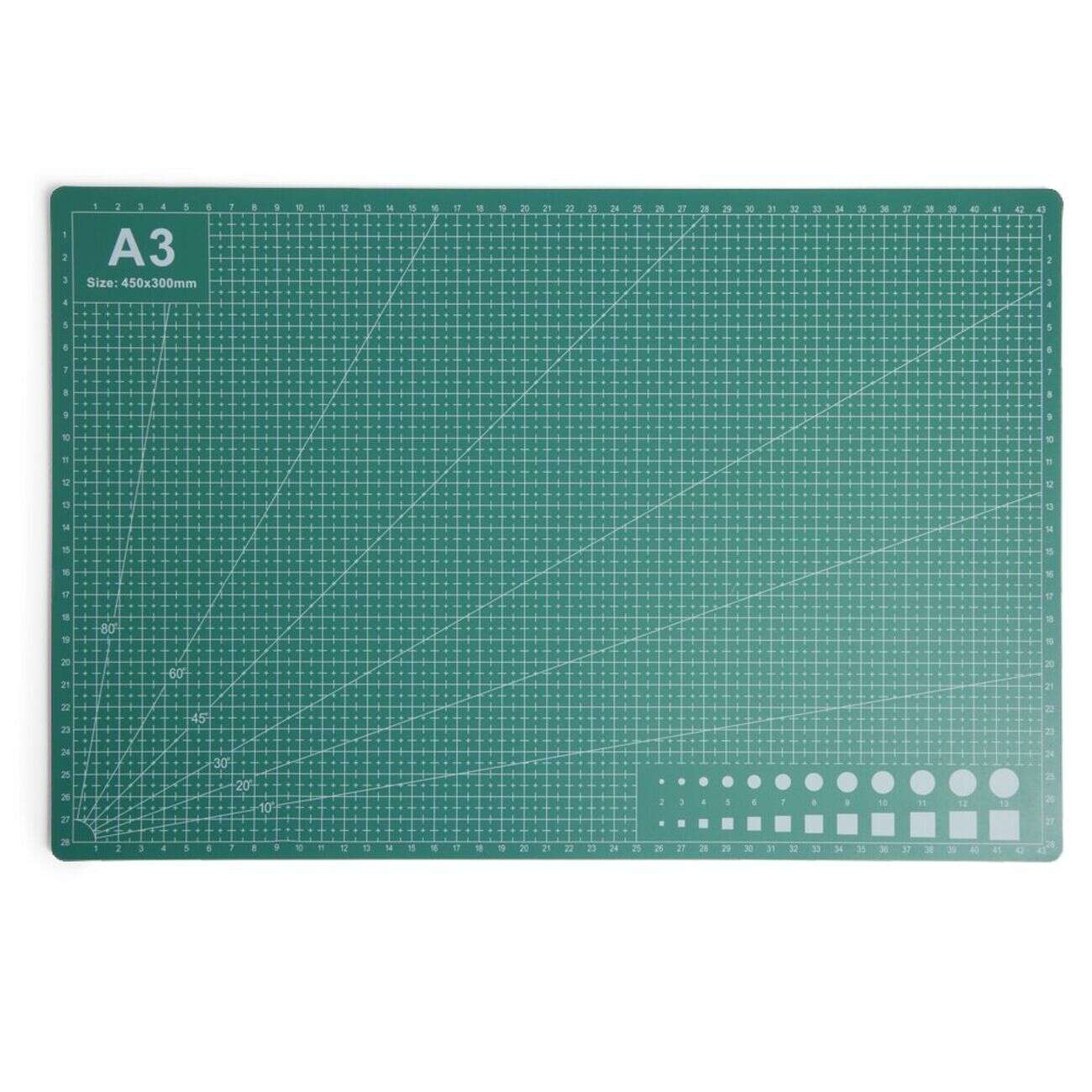 Tapis de découpe format A3 PVC vert 450x300mm