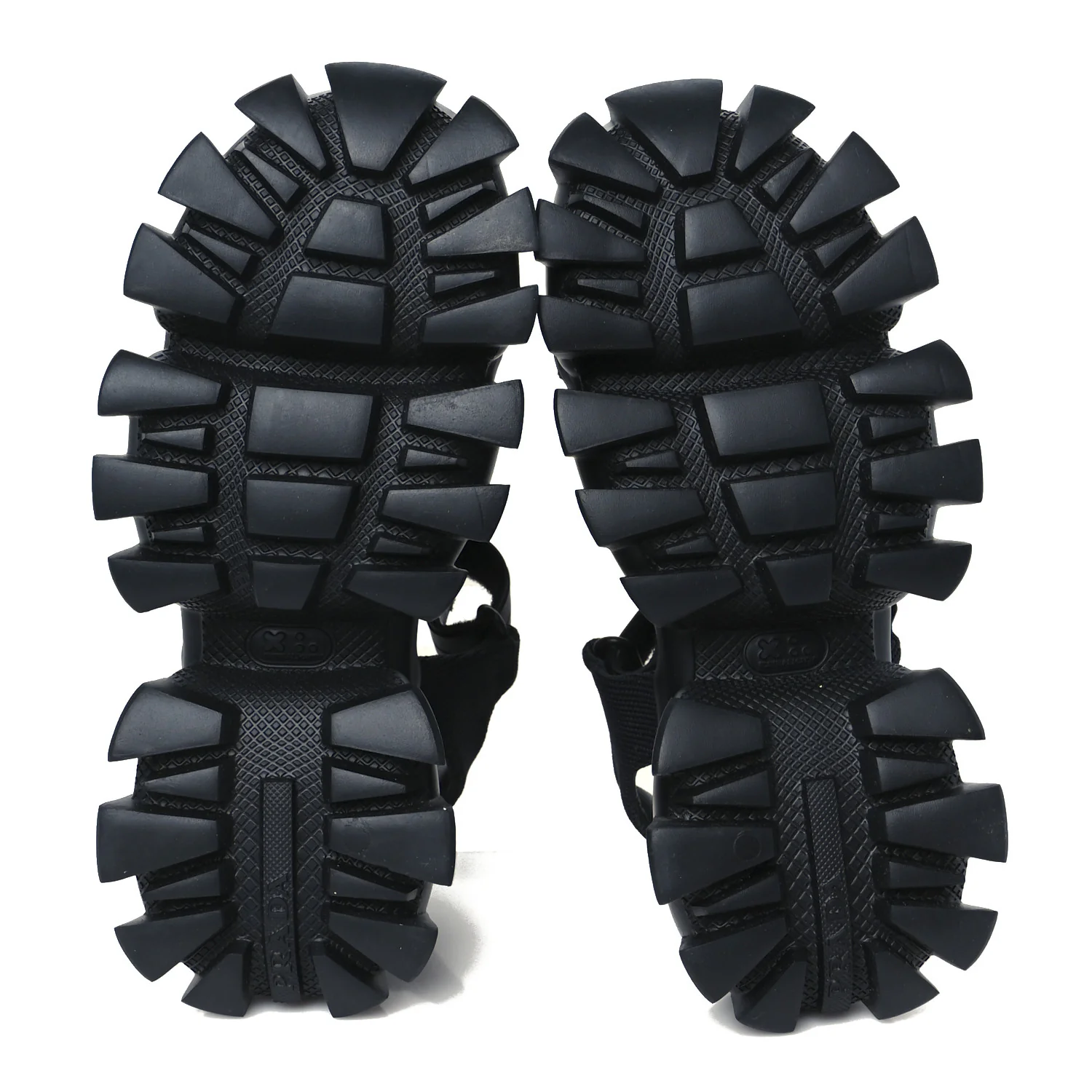 Nappa Logo Embossed Thunder Sole 50mm Sport Sandals 35.5 Black