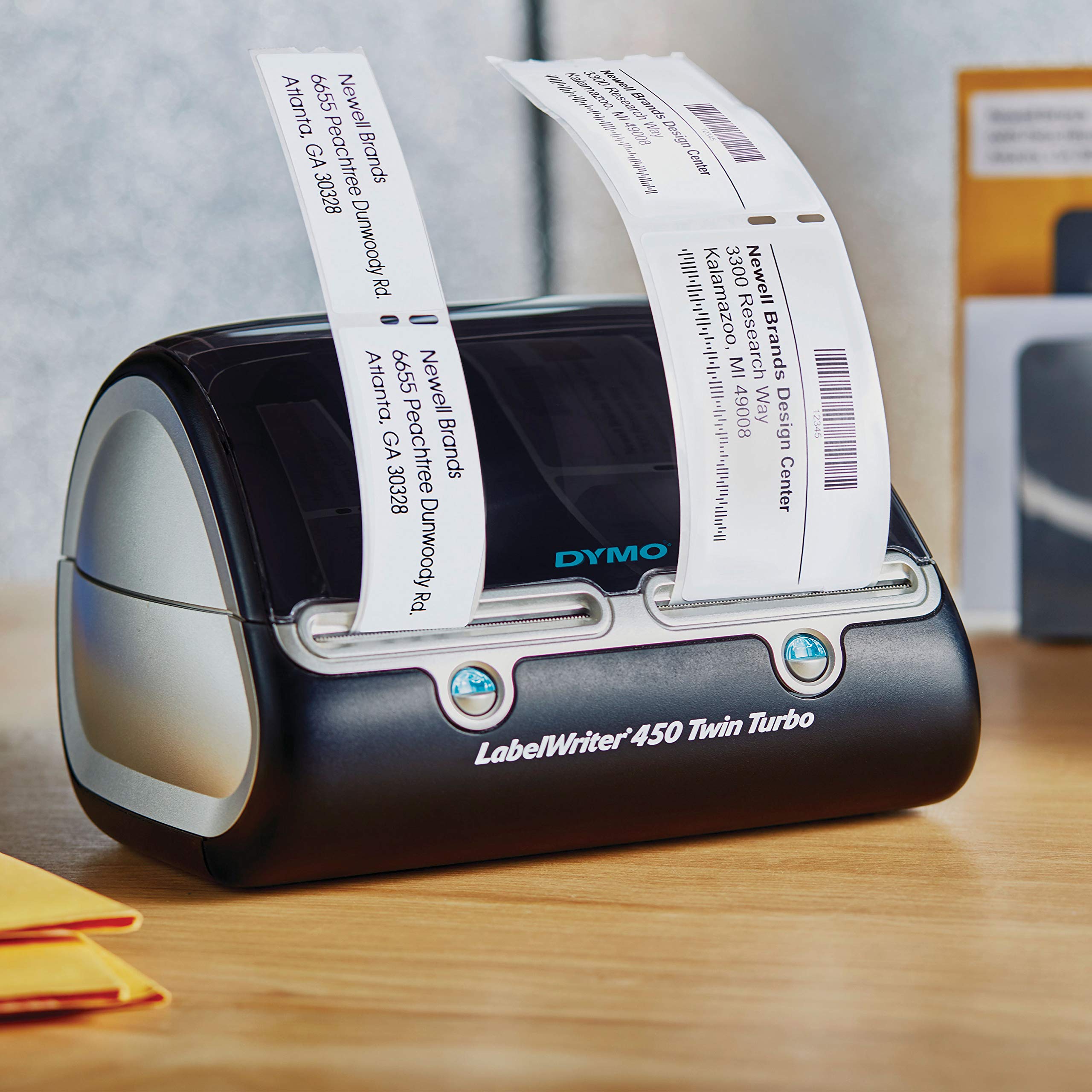 Label Printer, Label Writer 450 Twin Turbo, Direct Thermal Printer - Fast Printing, Home & Office Organization, Great for Labeling, Filing, Shipping, Mailing, Barcodes, and More
