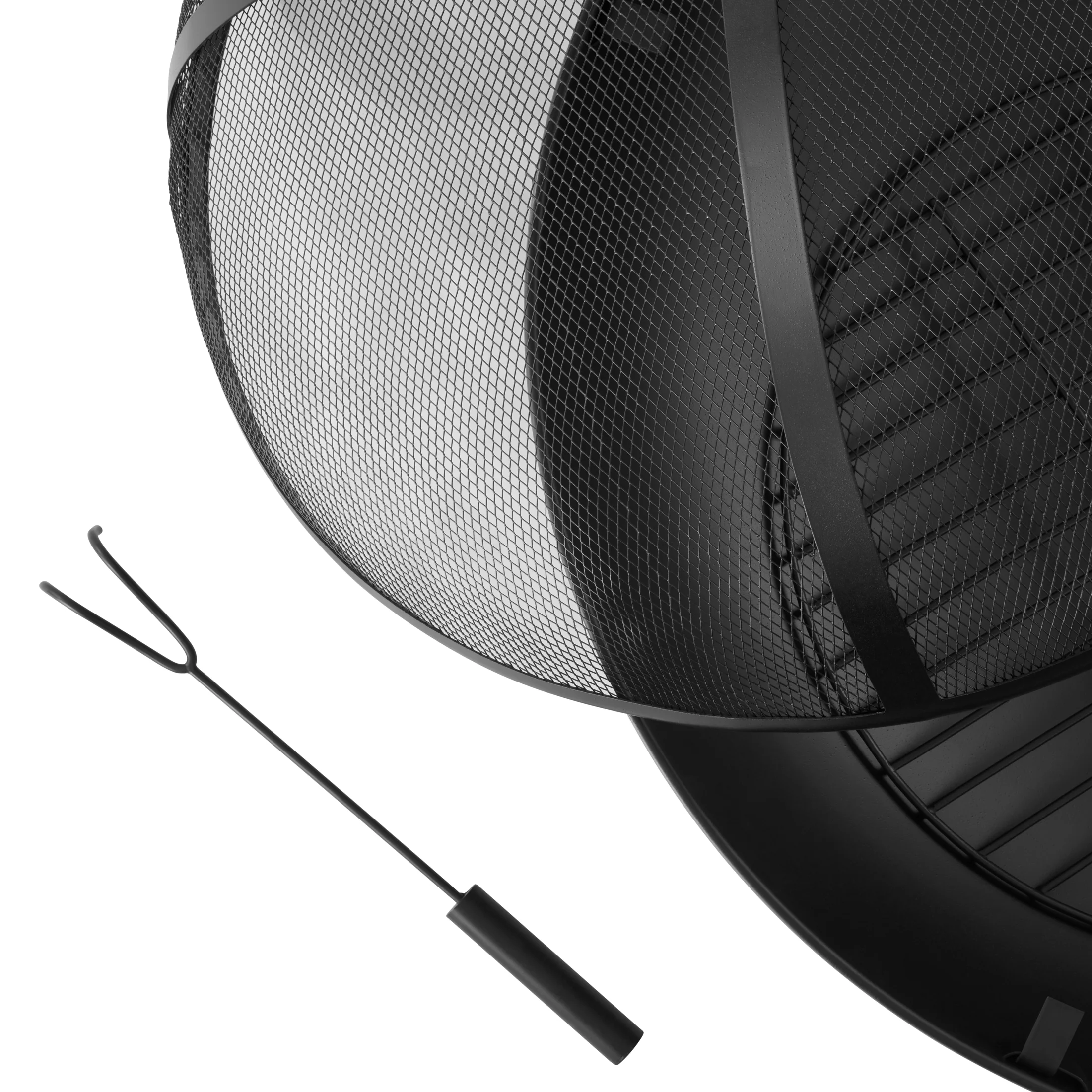 Mainstays 32" Round Terra-Cotta  Black High-Resistance Finish Steel Fire Pit