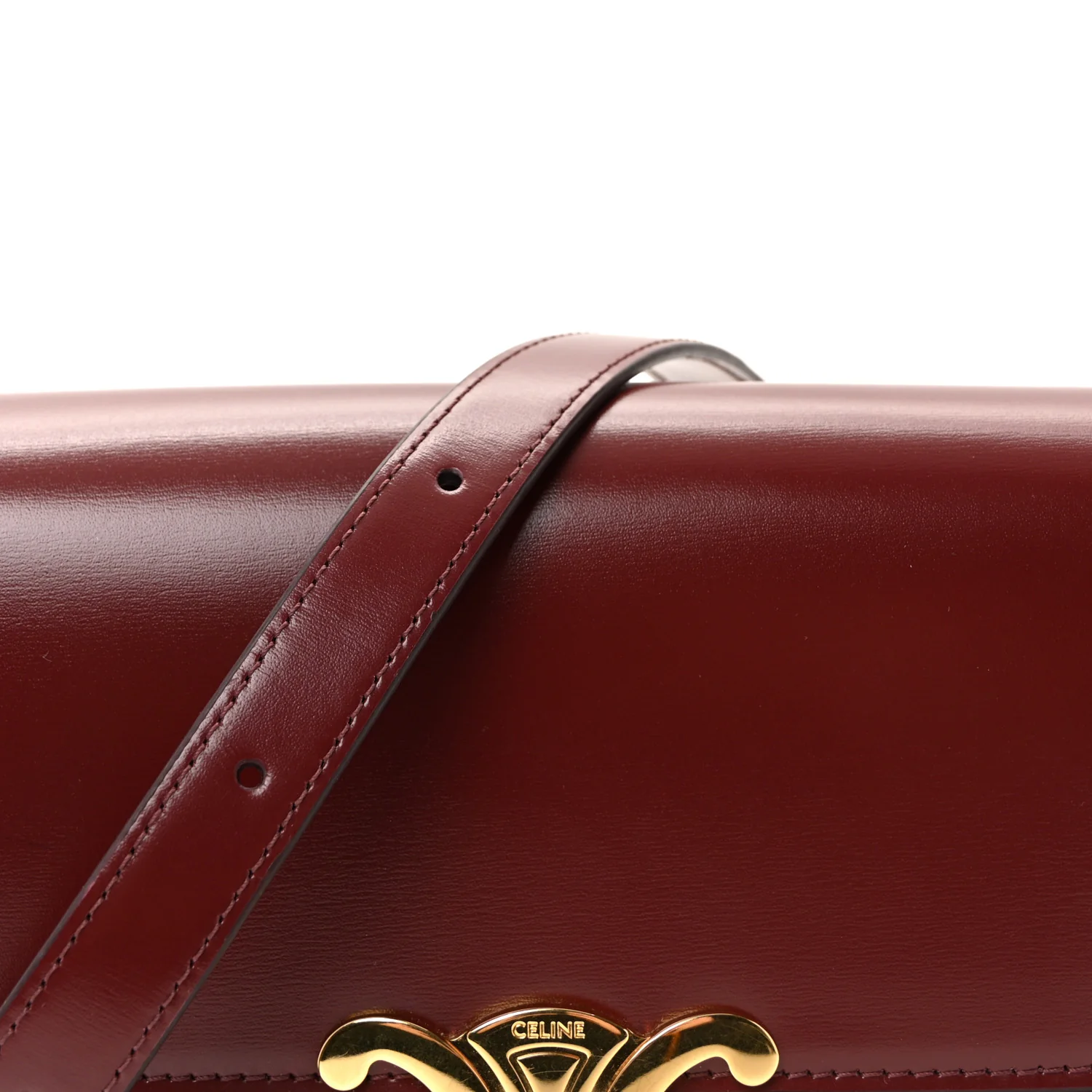 Shiny Calfskin Teen Triomphe Light Burgundy