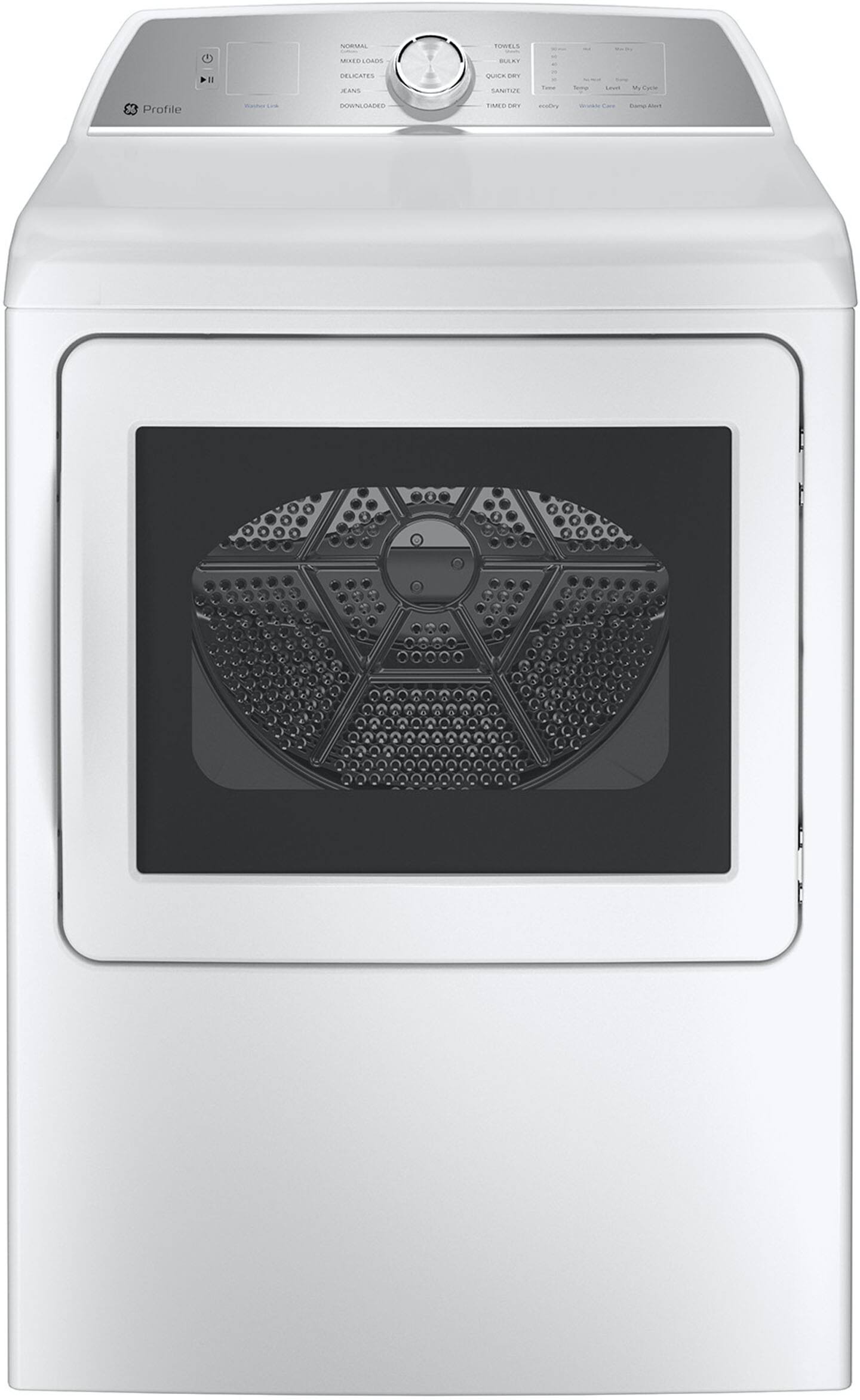 GE Profile 7.4 Cu. ft. White Electric Dryer with Sanitize Cycle and Sensor Dry