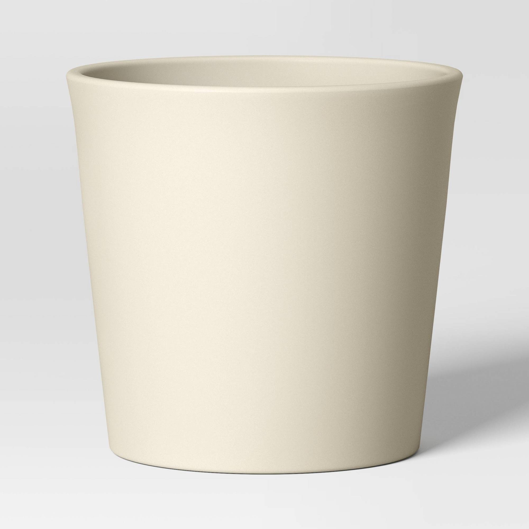 Aesthetic Plastic Indoor Outdoor Planter Pot Sour Cream 12.7