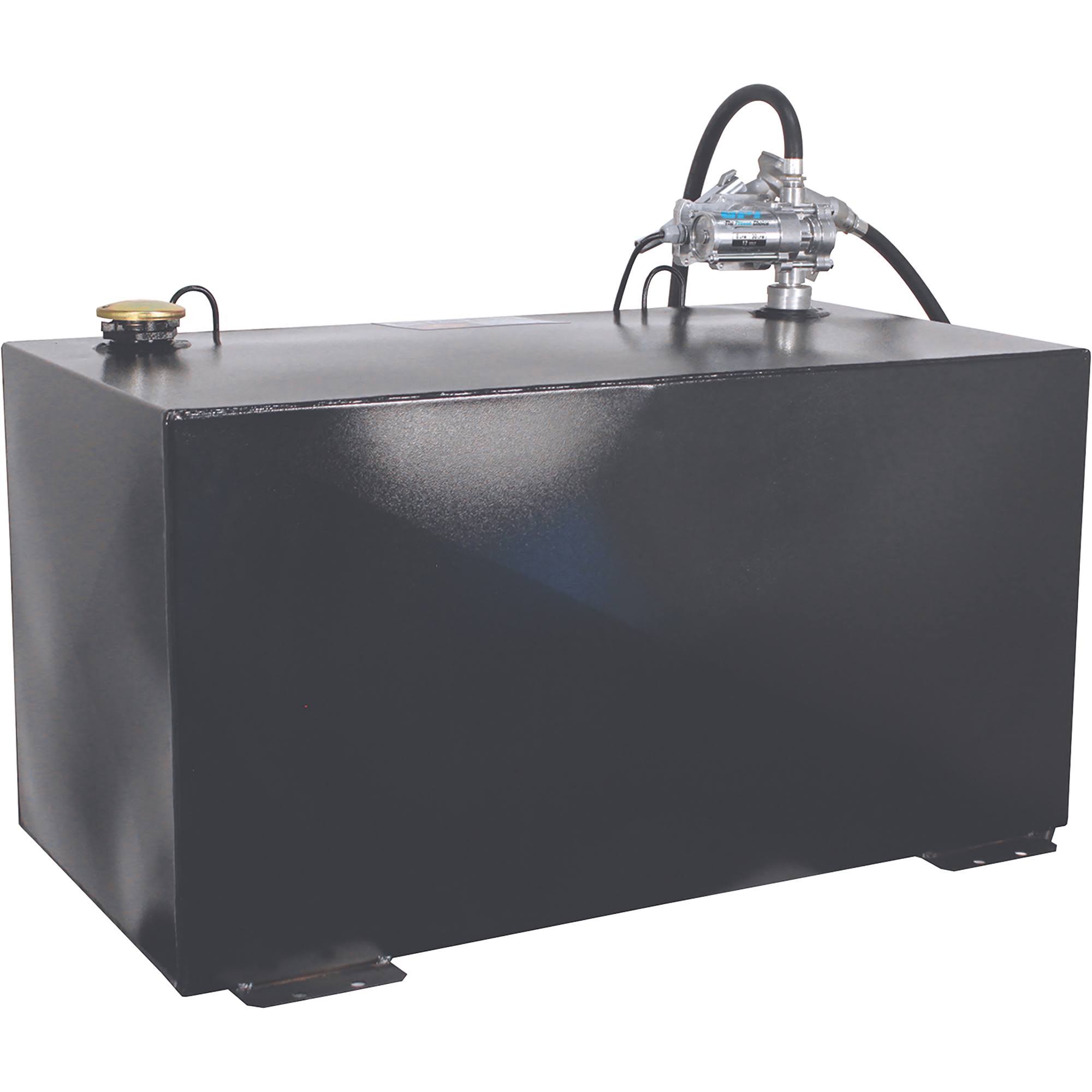 Better Built Steel Transfer Fuel Tank with GPI 12V Fuel Transfer Pump - 100-Gallon, Black, Rectangular, 8 GPM, Model 29214896