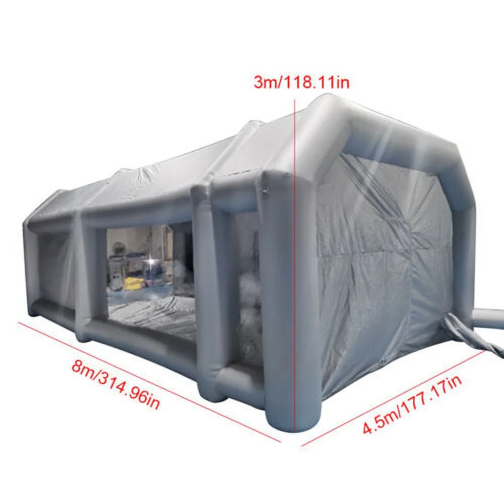 Inflatable Paint Spray Booth Car Painting Work Tent Filter System 26*15*10ft
