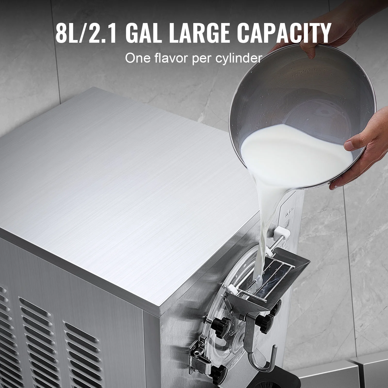 20-25L/J Capacity Commercial Hard Farm Ice Cream Maker 1 Flavor Automatic Cleaning - Image 3