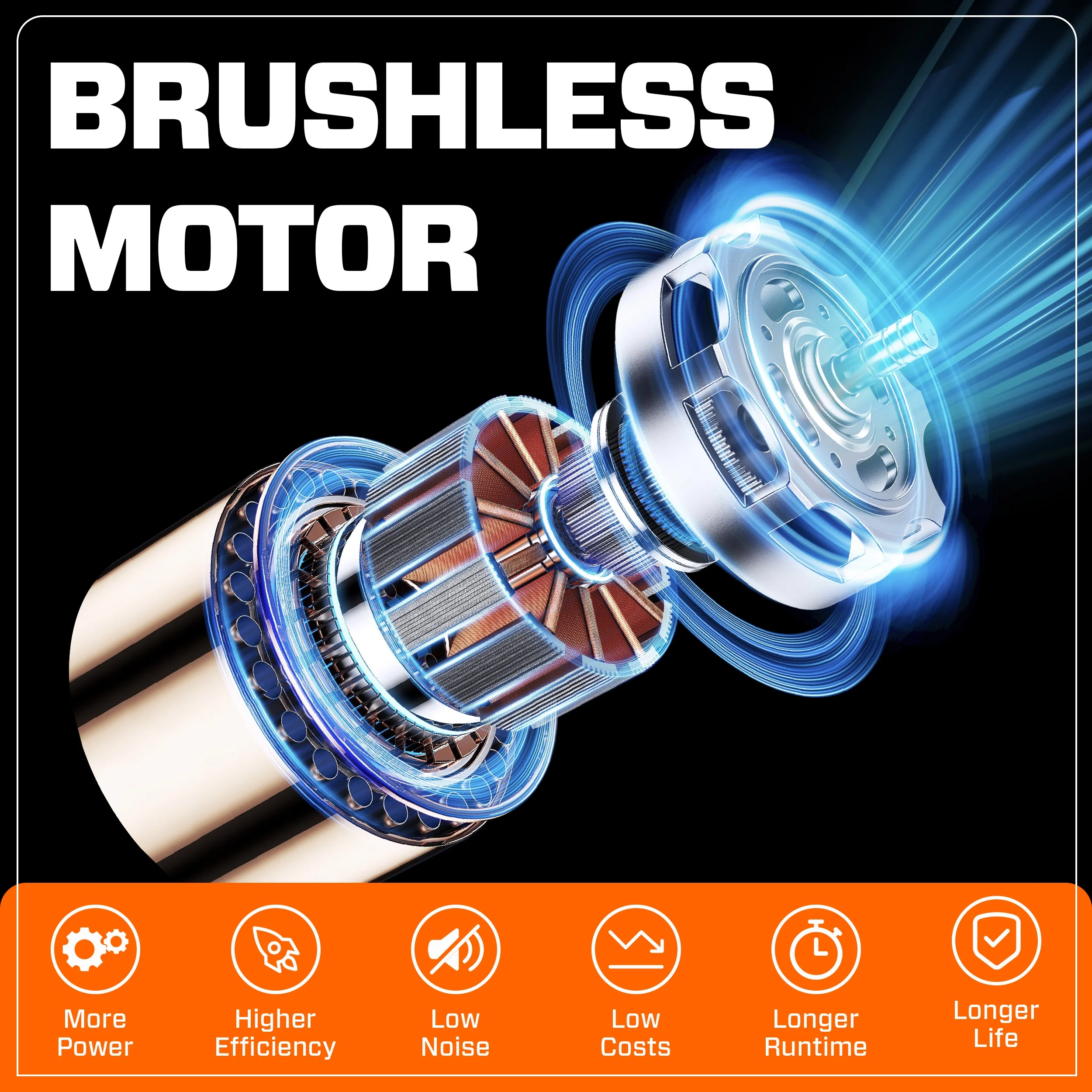 40V Brushless 18in Deck Battery Lawn Mower, 17in Cutting Blade, 2-in-1 Mulching Bagging Cordless Push Mower, 6-position Adjustment, LPPX2-M5(40V / 17in) - Image 9