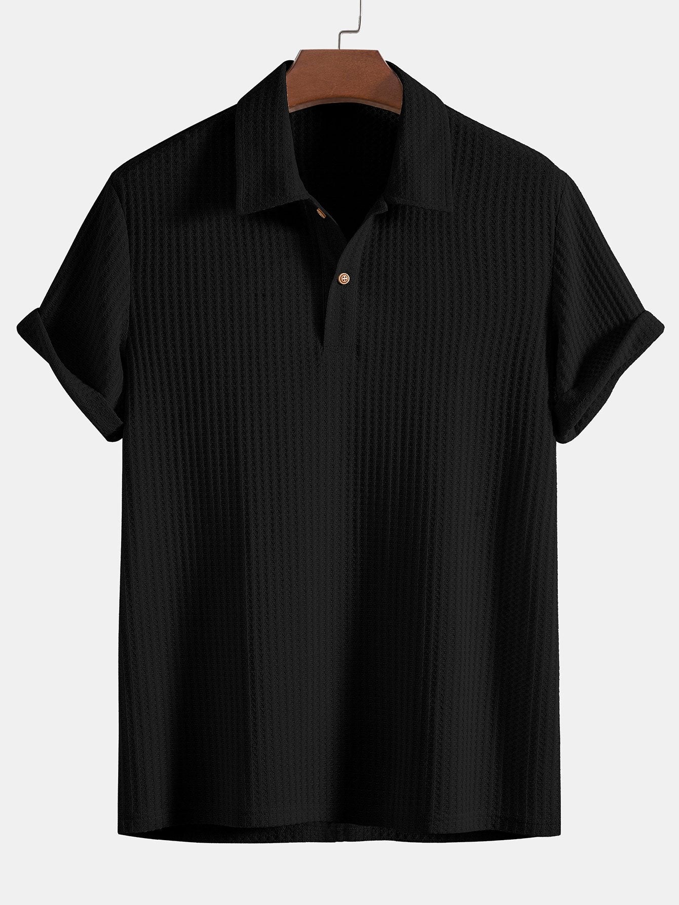 Polo en maille gaufrée