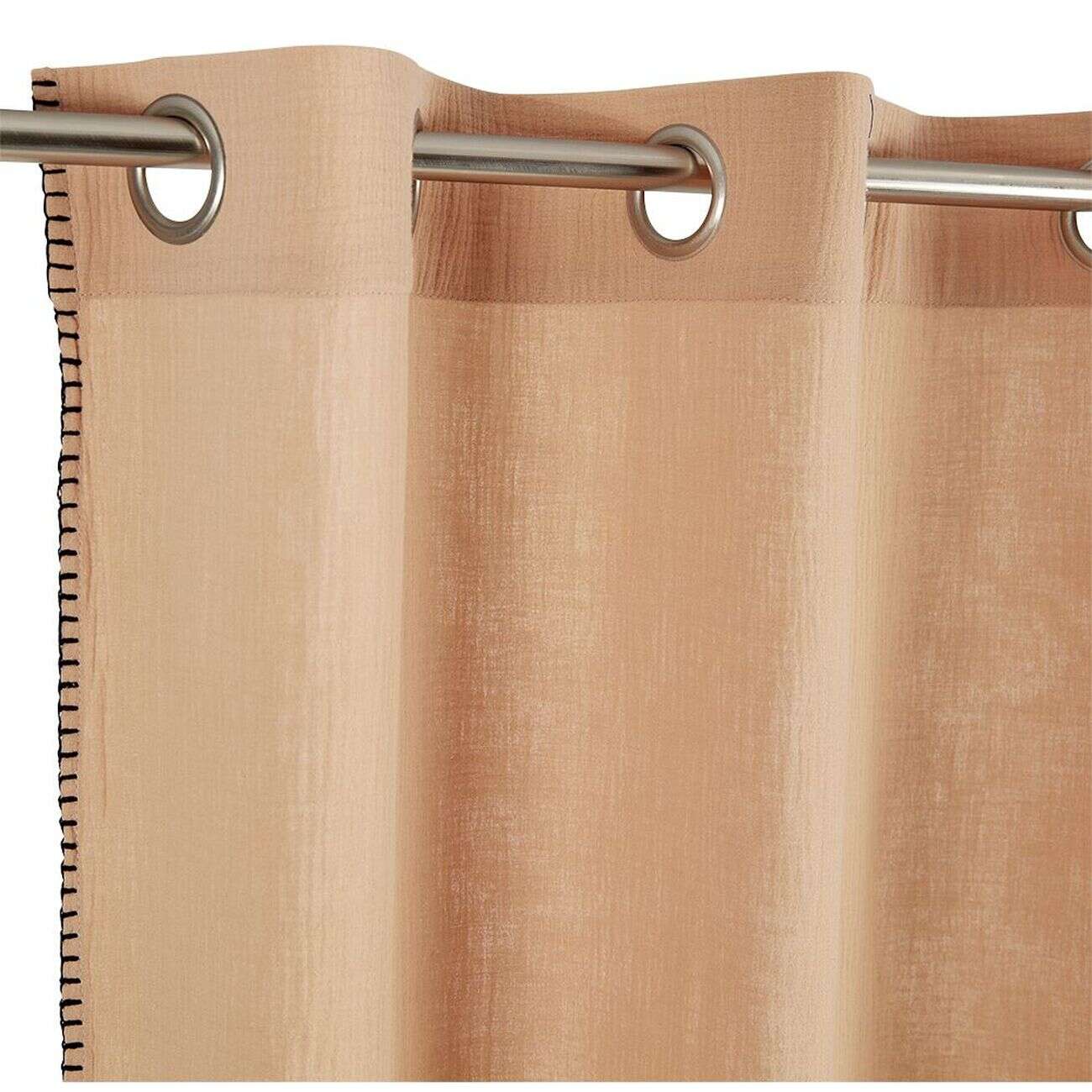 Rideau en gaze de coton 130x240cm rose