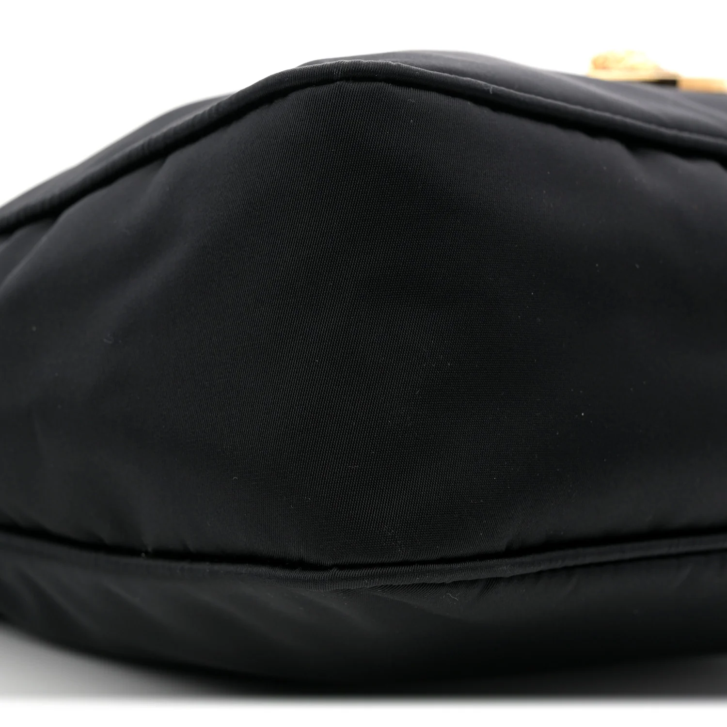 Nylon Tribute Chain Crossbody Shoulder Bag Black