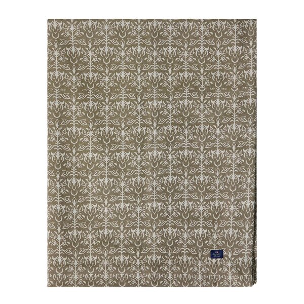 Jacquard duk 150x250 cm ornament beige/mørk oliven