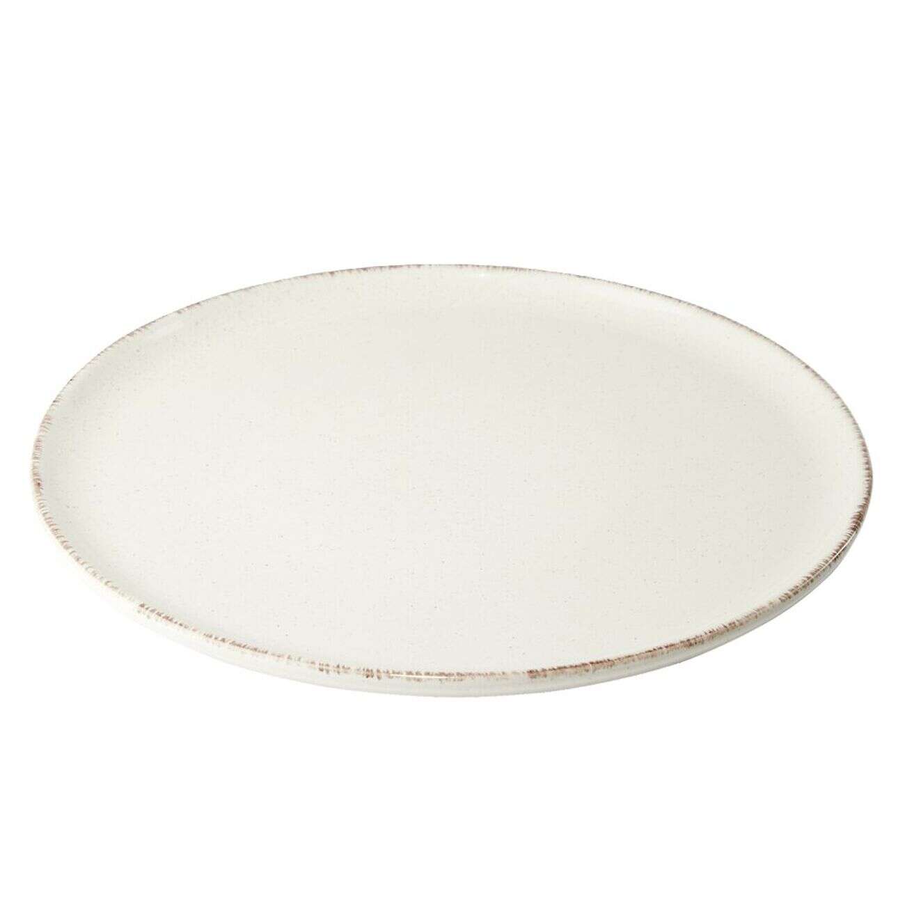 Assiette plate Lisbonne en grès beige Ø27cm