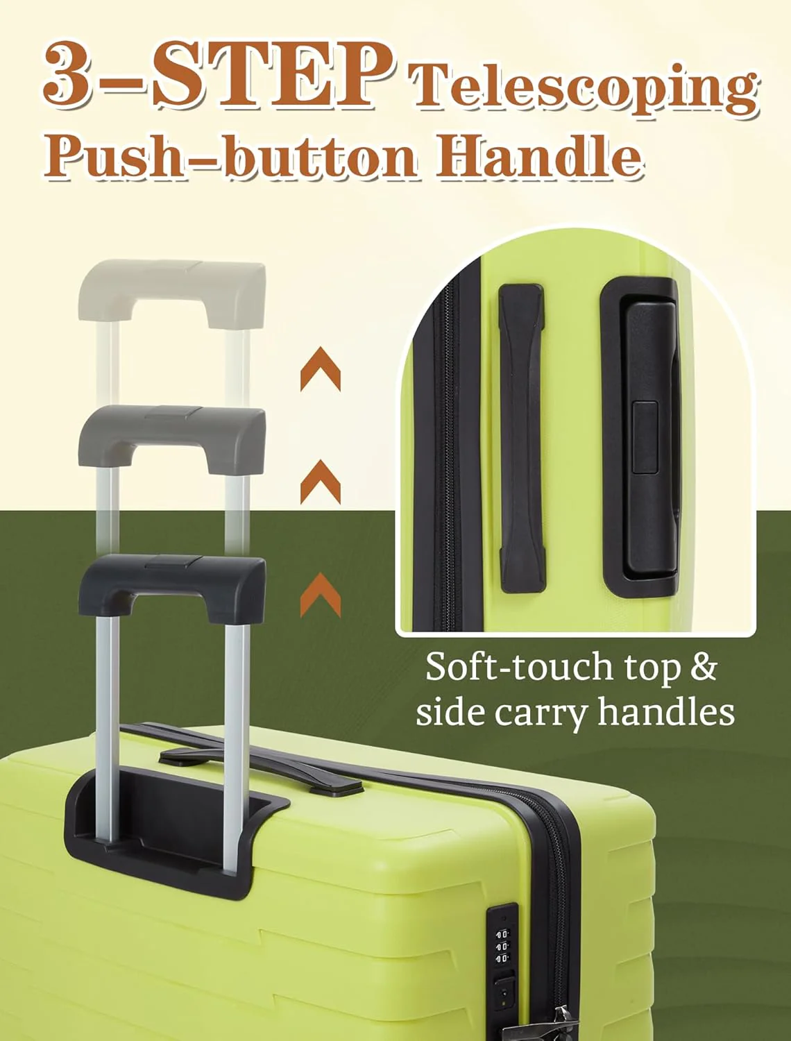 Ensemble de 5 valises à roulettes, valise rigide en ABS avec roulettes multidirectionnelles