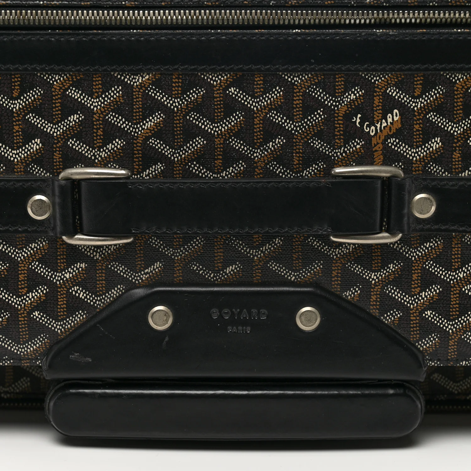 Goyardine Trolley Rolling Suitcase MM Black
