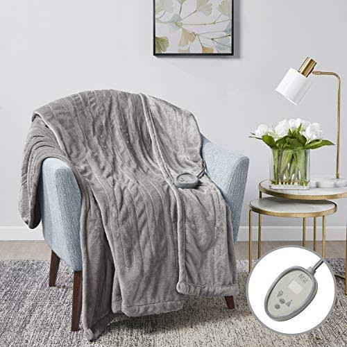 Twin Electric Blanket for Bed, Soft Micro Plush Heated Blankets | Machine Washable with 20 Heating Levels & 10 Hours Auto Shut Off, Single