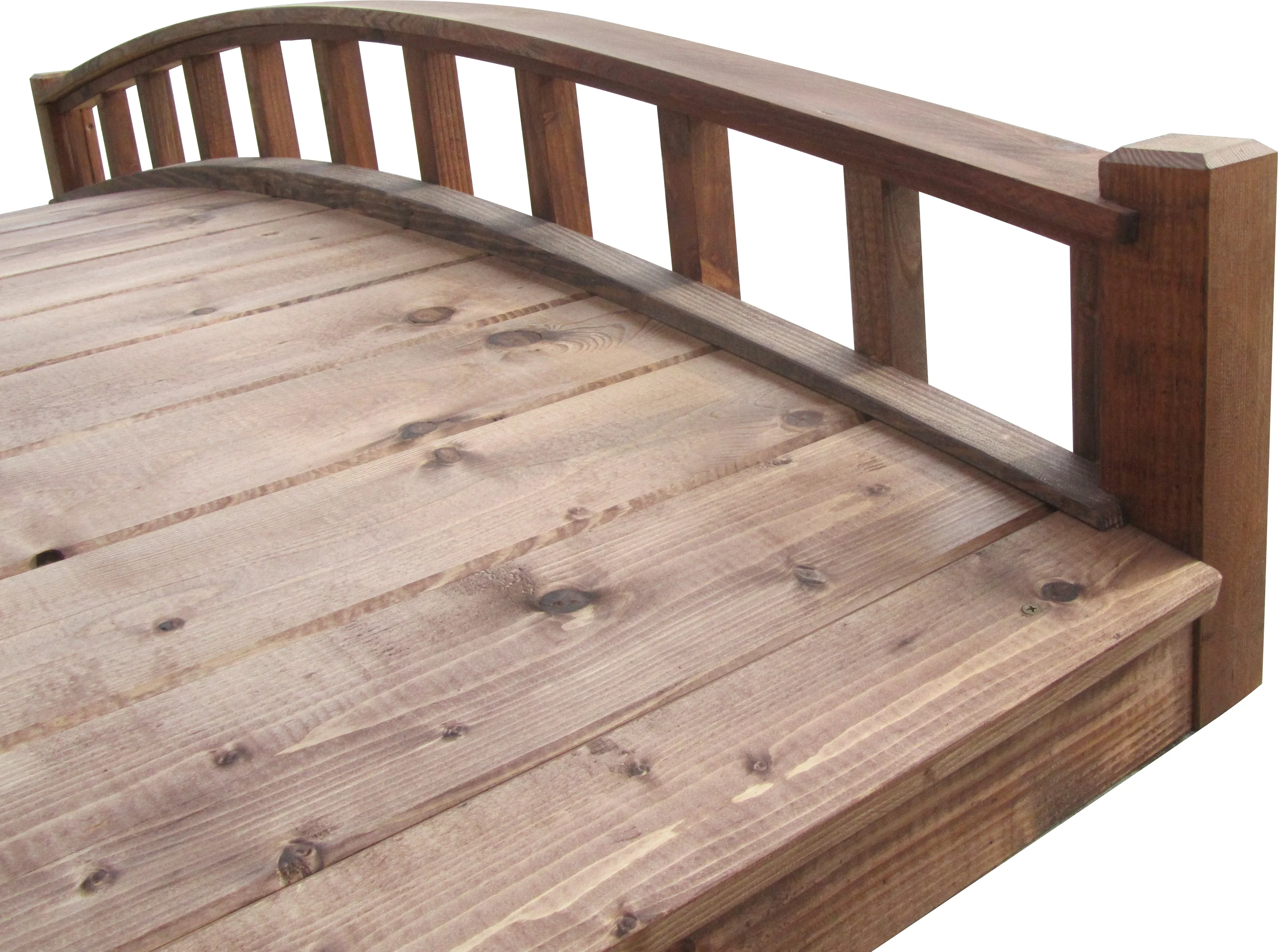 SamsGazebos 6 Foot Japanese Garden Bridge, Brown