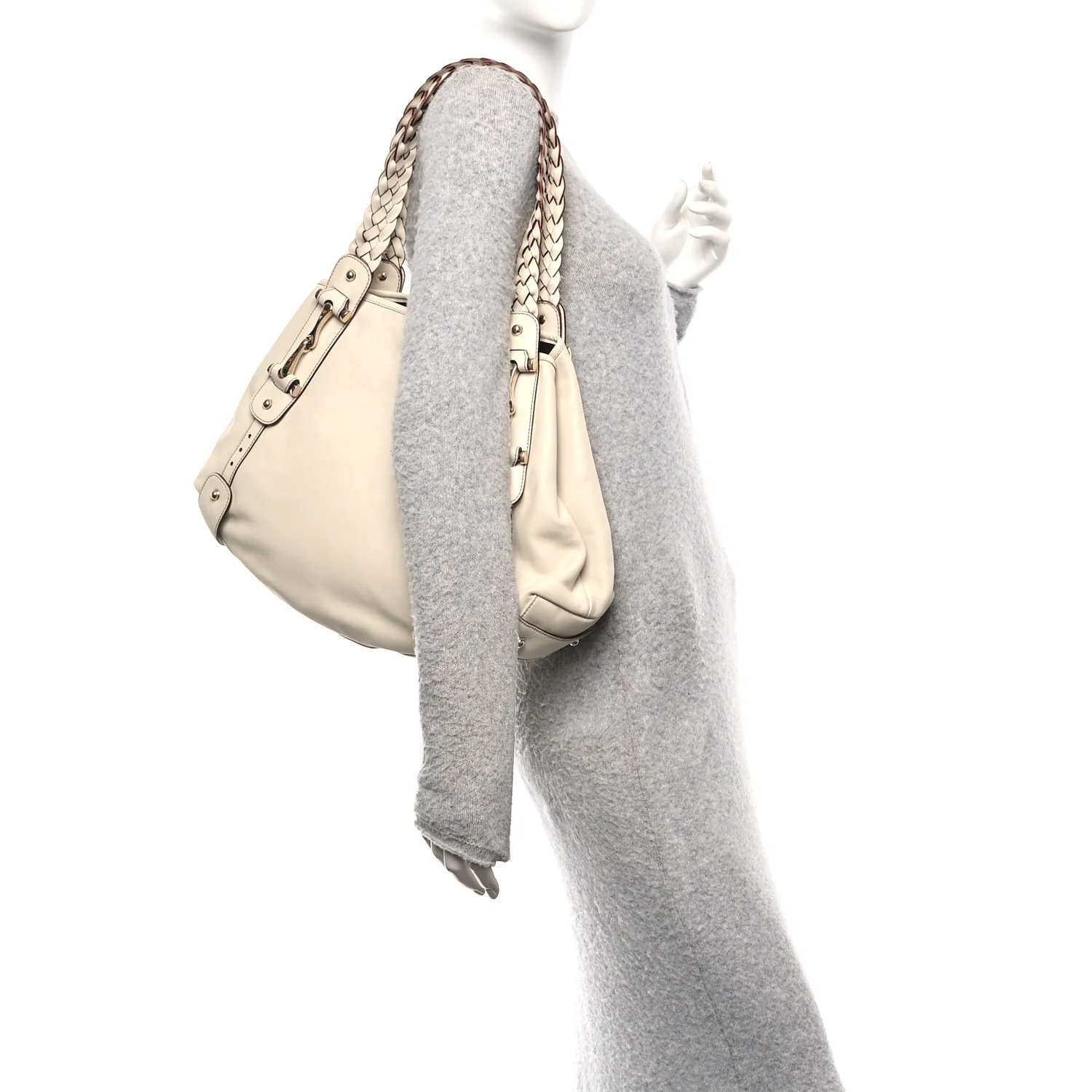 Calfskin Medium Pelham Shoulder Bag Off White