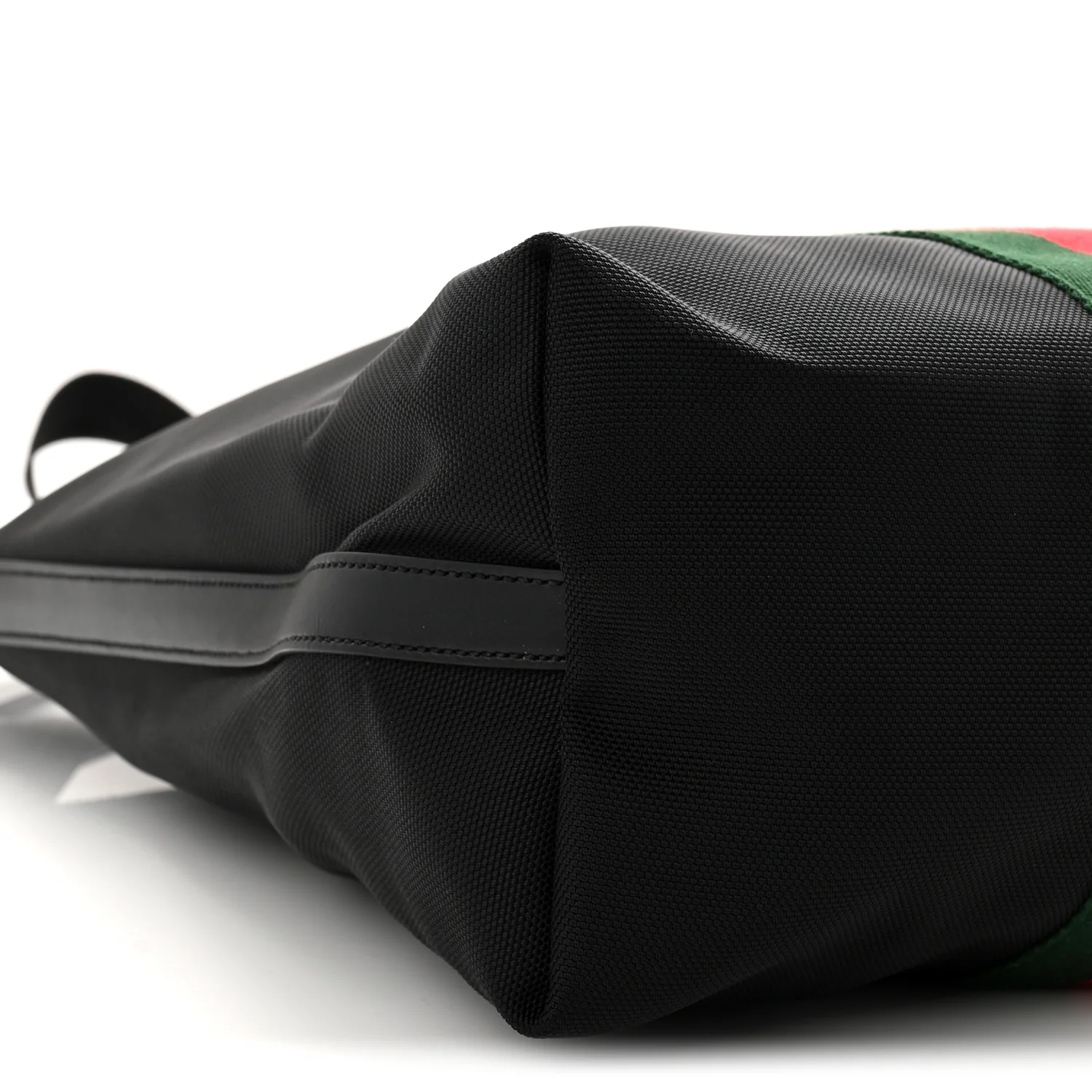 Techno Canvas Web Top Handle Shoulder Bag Black
