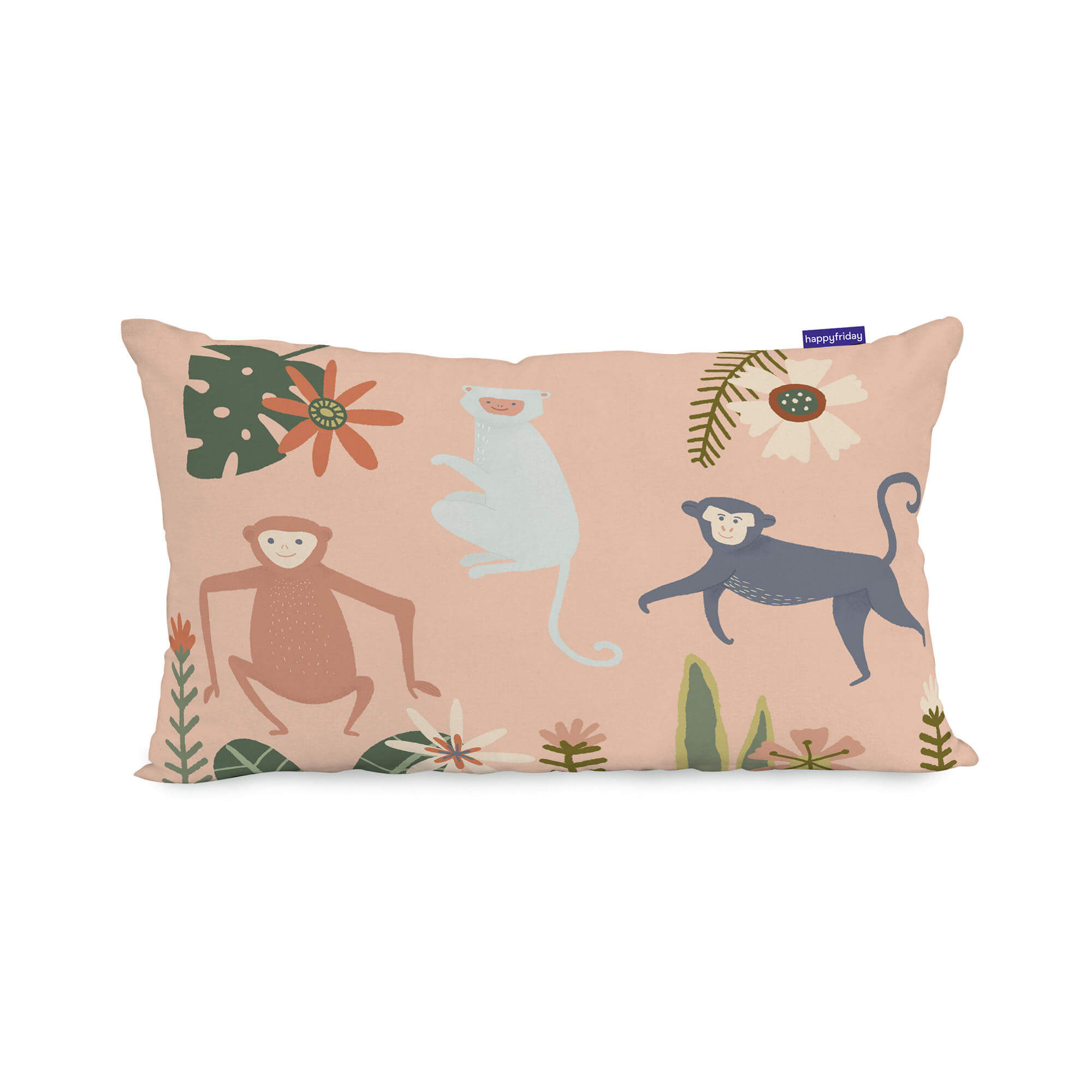 Jungle life Kussenhoes 50x30 cm Mr Fox, Veelkleurig, 100% katoen, de k