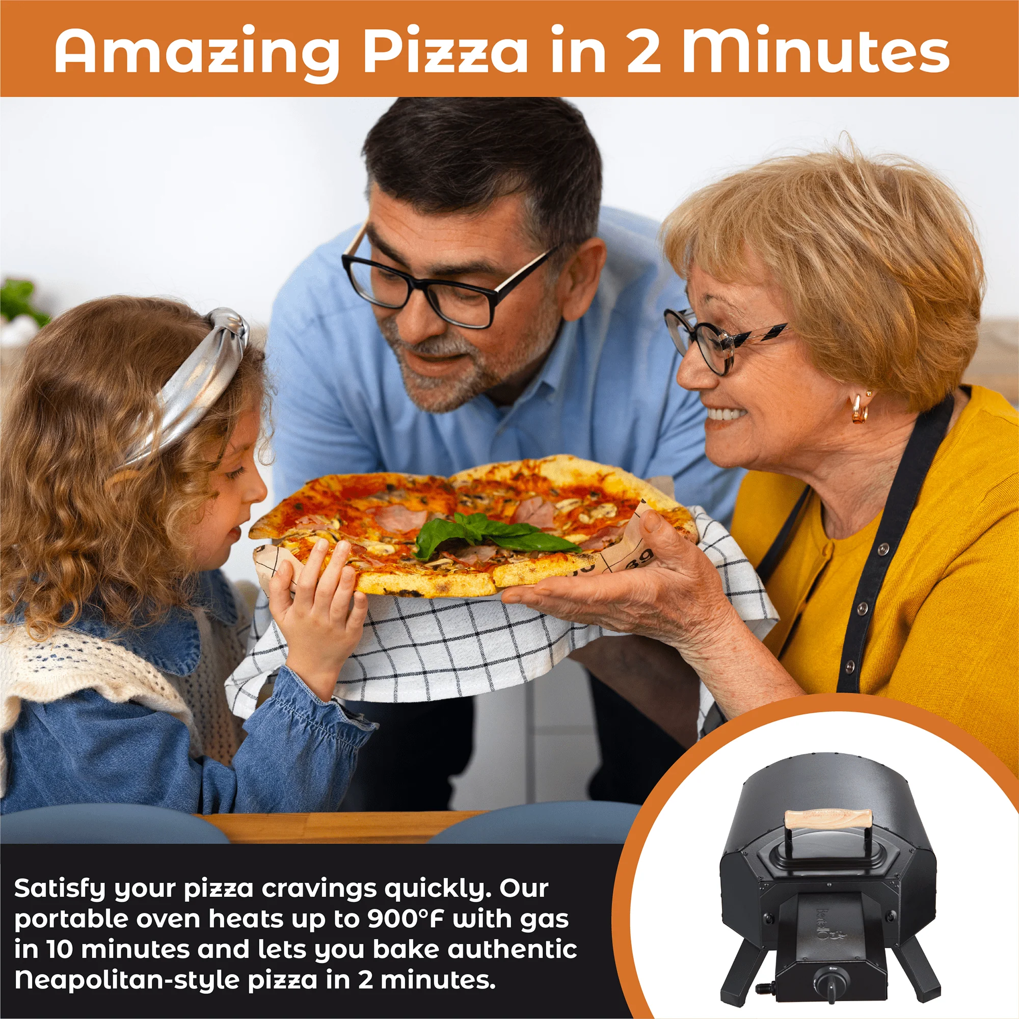 Bertello Outdoor Pizza Oven Everything Bundle - Gas, Wood & Charcoal Fired Simultaneously - Outdoor Pizza Oven. Portable Pizza Oven AS SEEN ON SHARK TANK - PATENTED