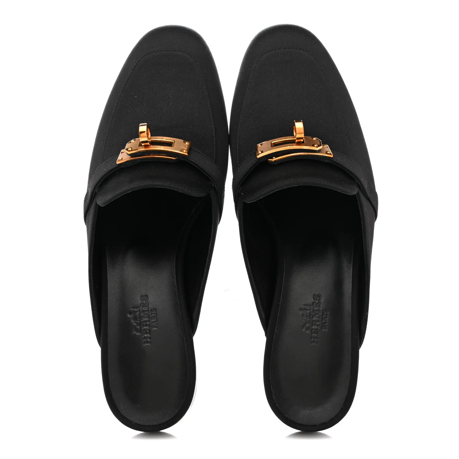 Satin Oz Mules 36.5 Black